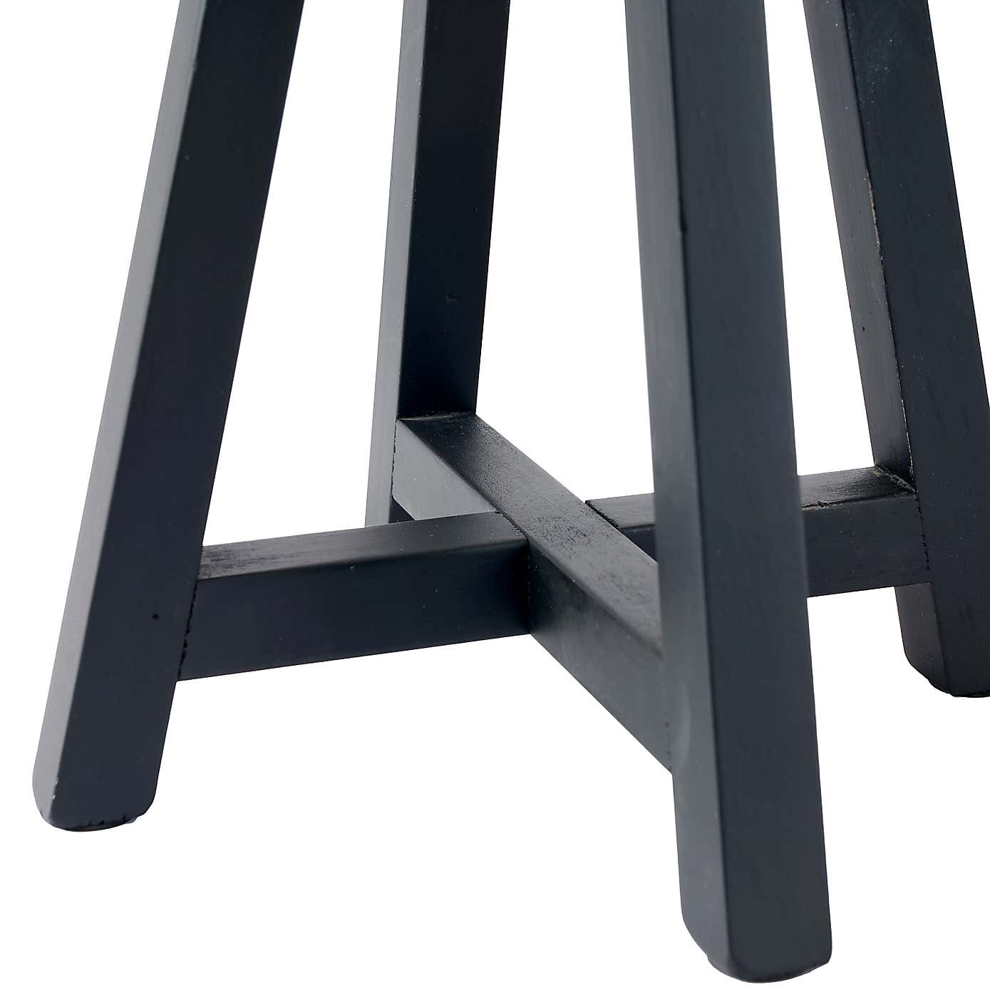 Whitby Wood Tapered 4 Post Table Lamp with 35cm Linen Drum Shade