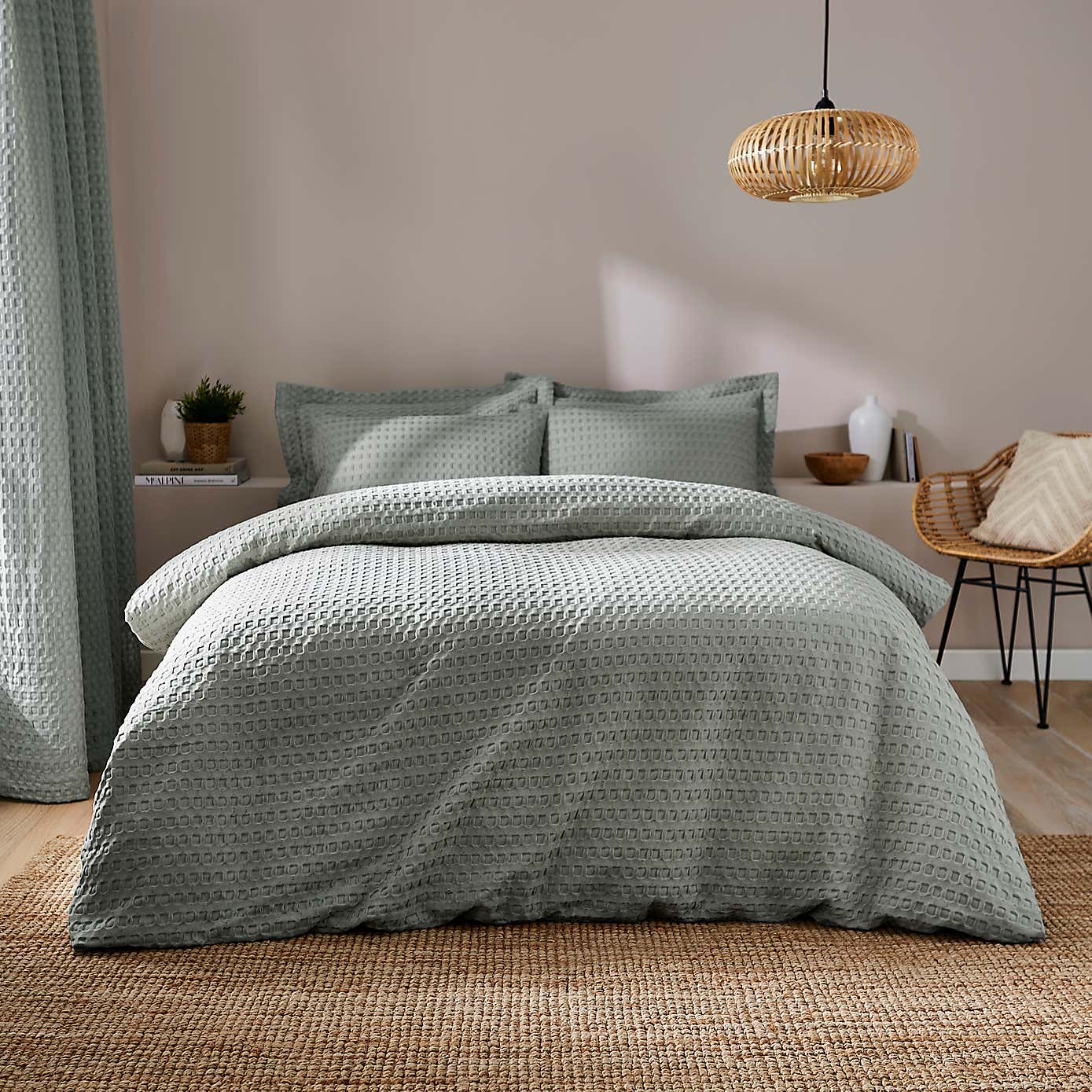 Emerson Waffle Slot Top Curtains