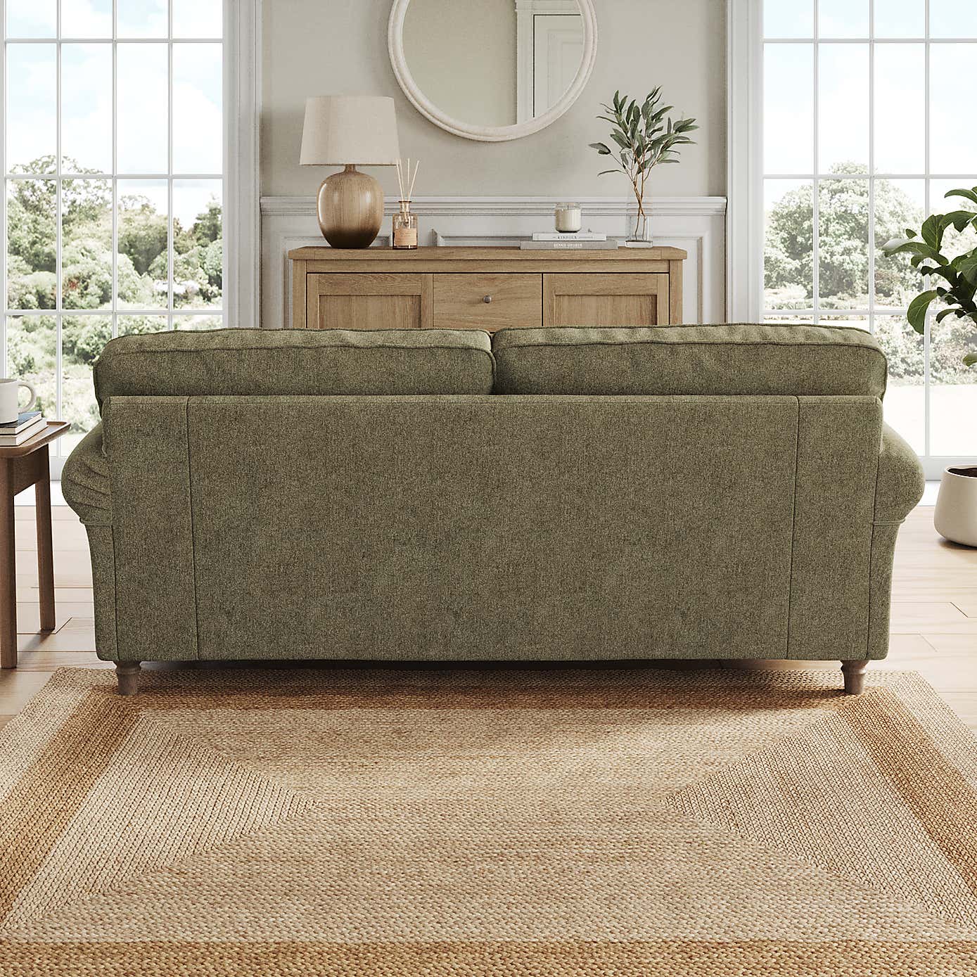 Flori 3 Seater Sofa, Soft Chenille
