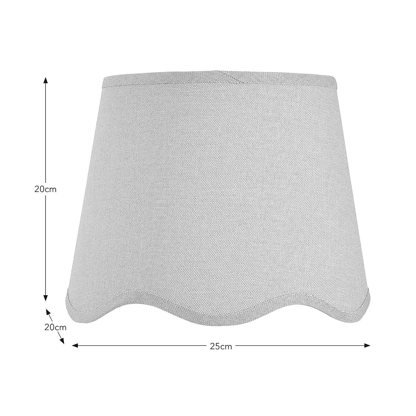 Scalloped Edge Linen Lamp Shade