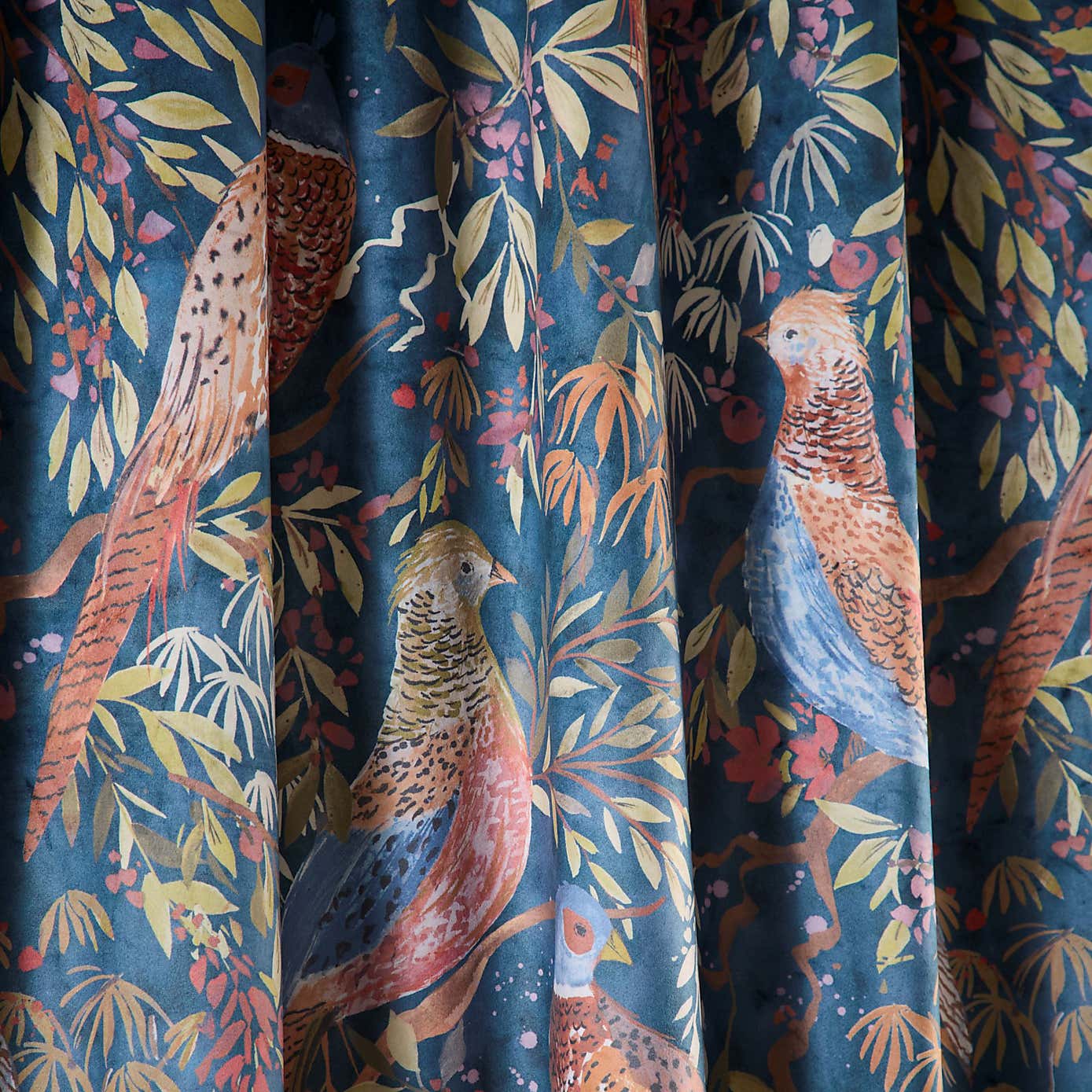 Woodland Pheasant Eyelet Curtains