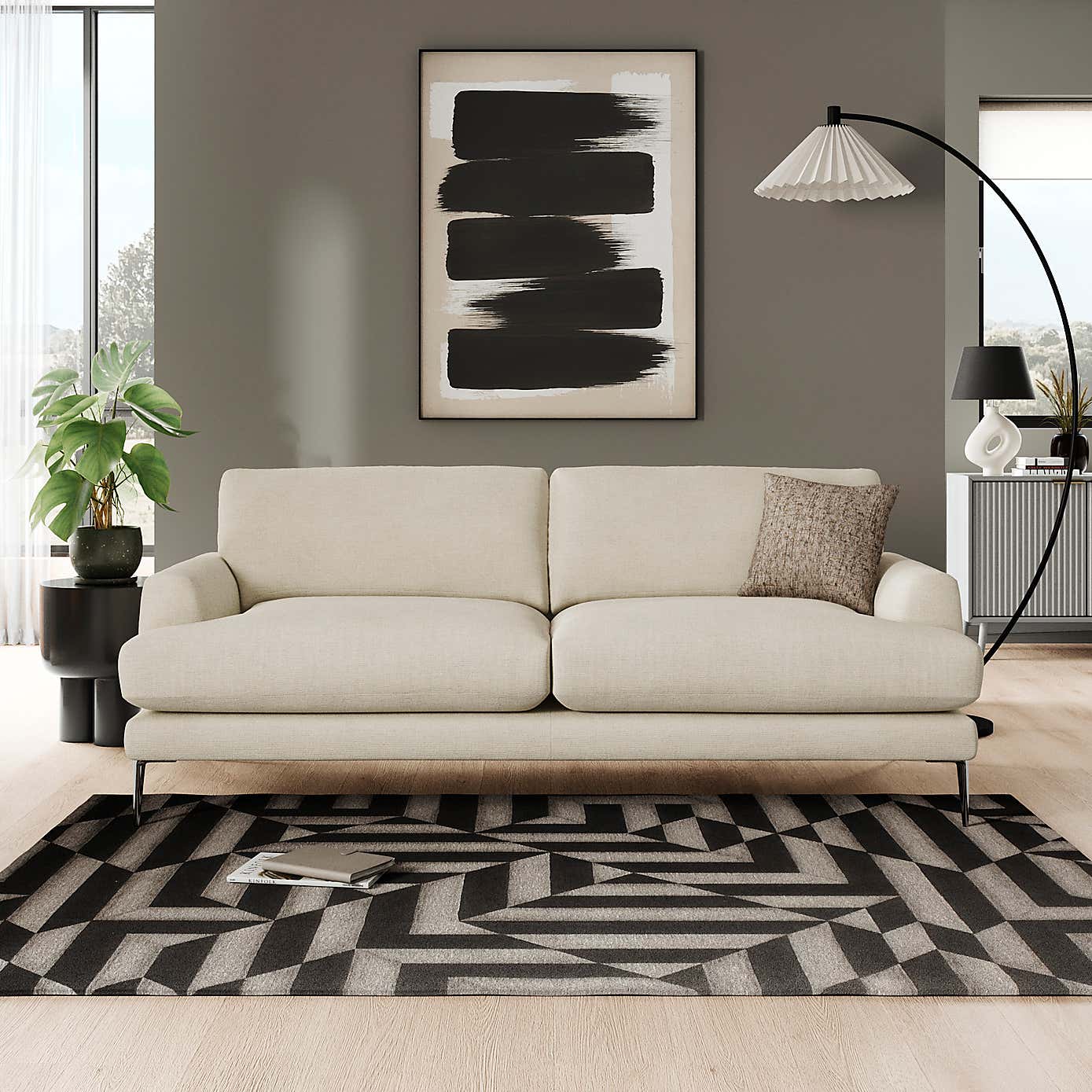 Lawson Chunky Tonal Weave 4 Seater Sofa