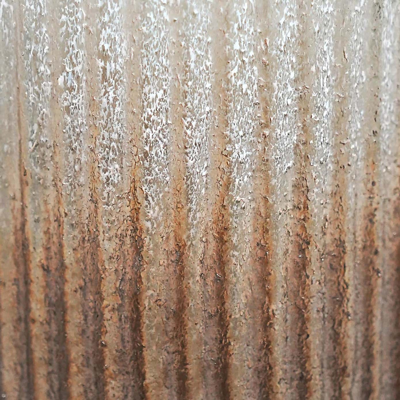 Verre Ribbed Tall Frosted Glass Vase