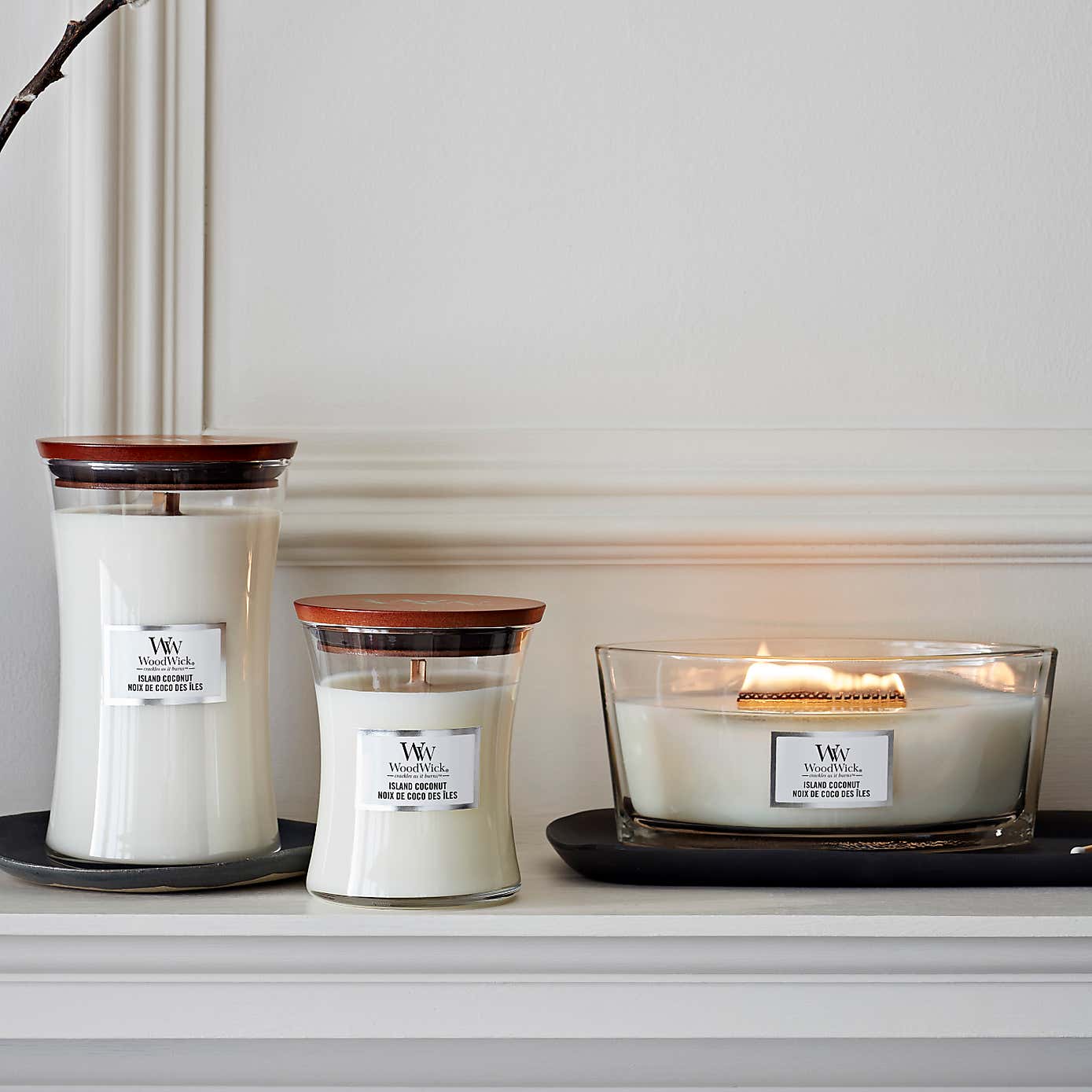 Woodwick Island Coconut Large Hourglass Candle