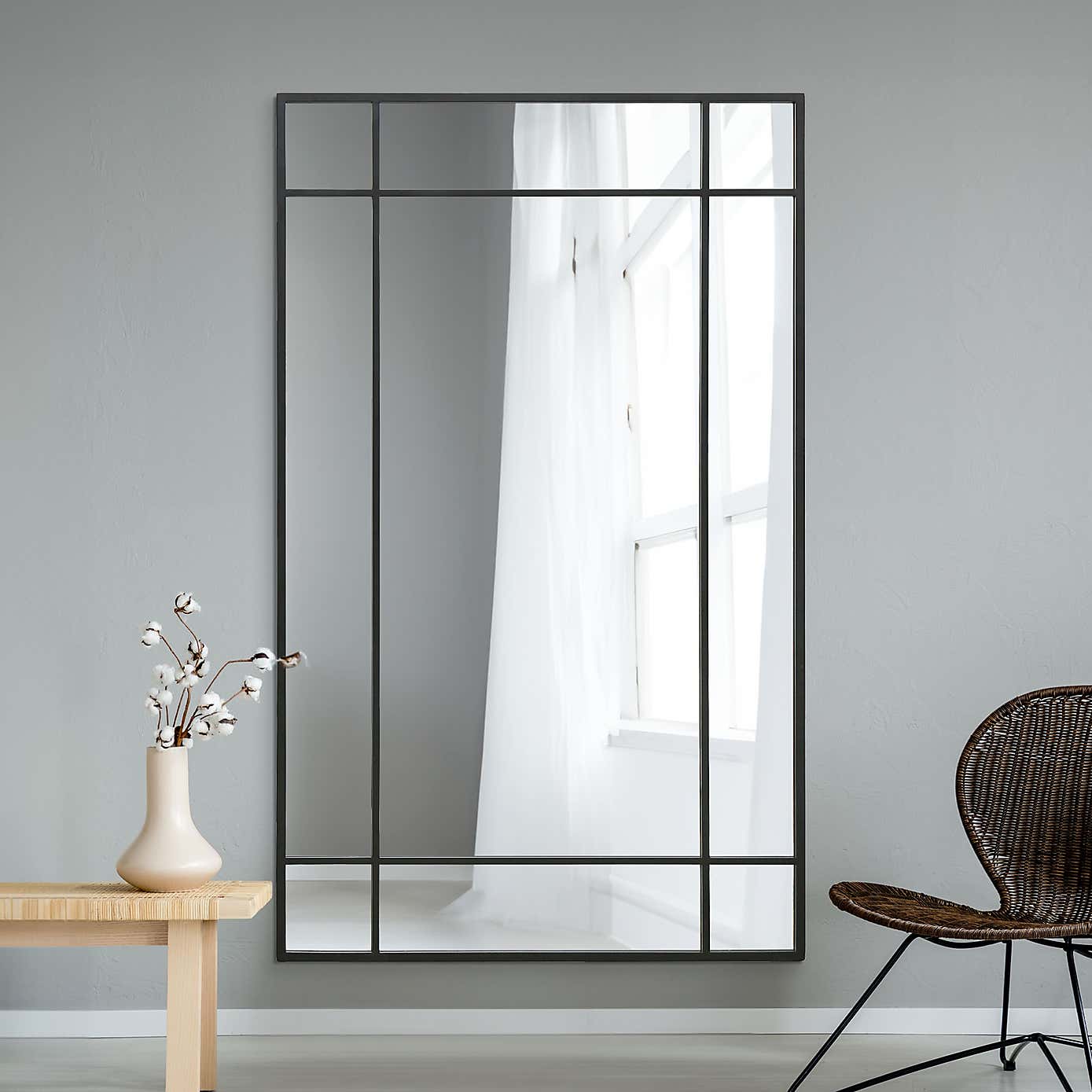 Penestra Modern Rectangle Indoor Outdoor Wall Mirror