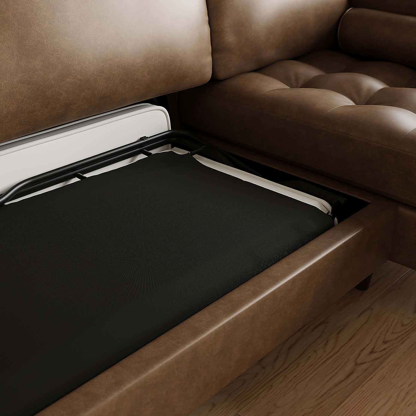 Zoe Faux Leather 3 Seater Corner Double Sofa Bed