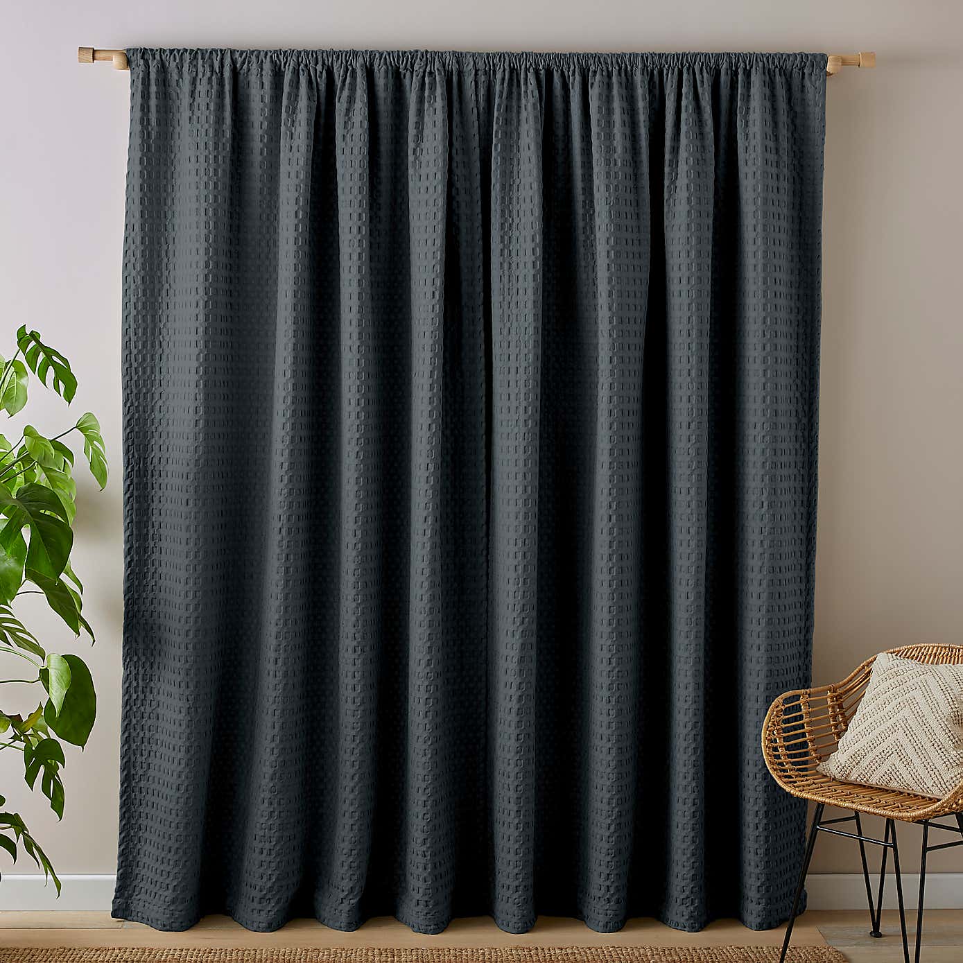 Emerson Waffle Slot Top Curtains