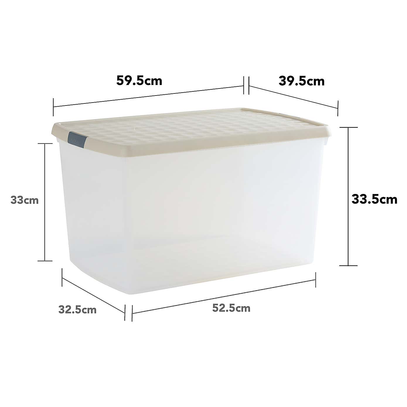Wham Clip Pack of 4 Rectangle Storage Boxes With Lids