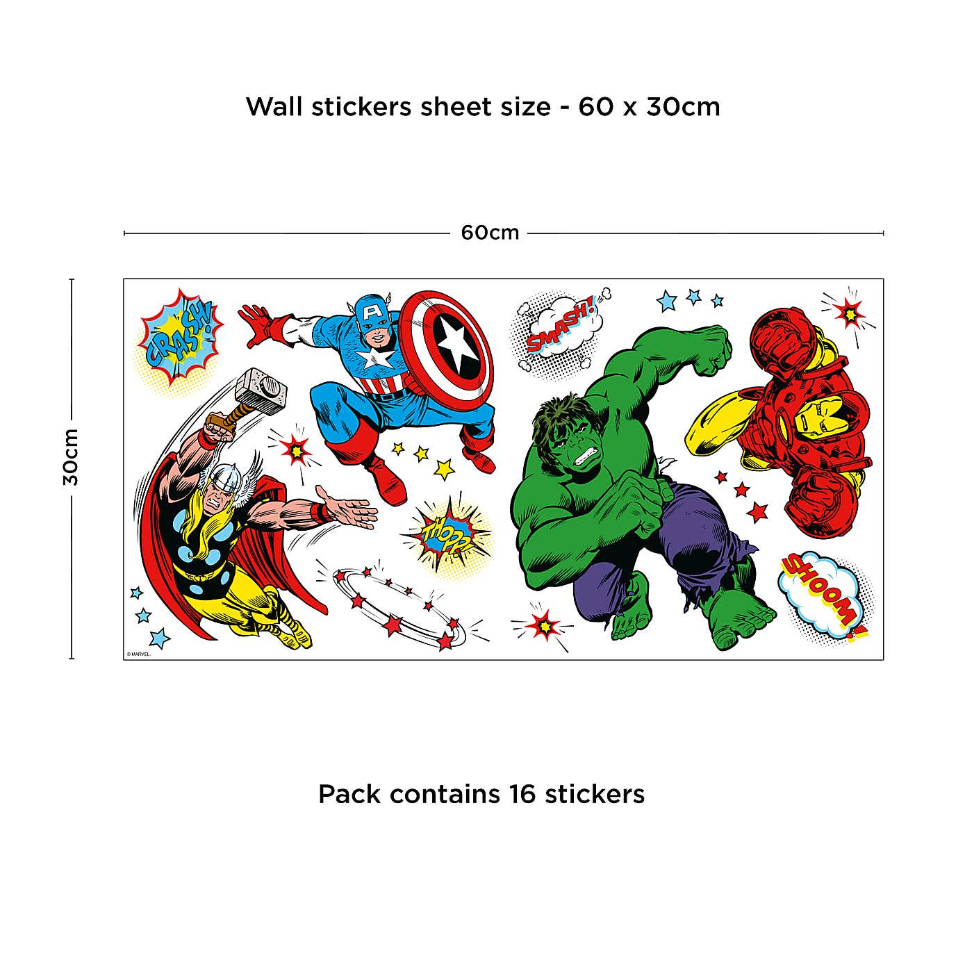 Disney Marvel Comics Wall Stickers