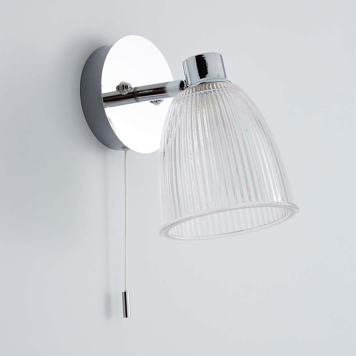 Bremont Ribbed Glass Bathroom Wall Light