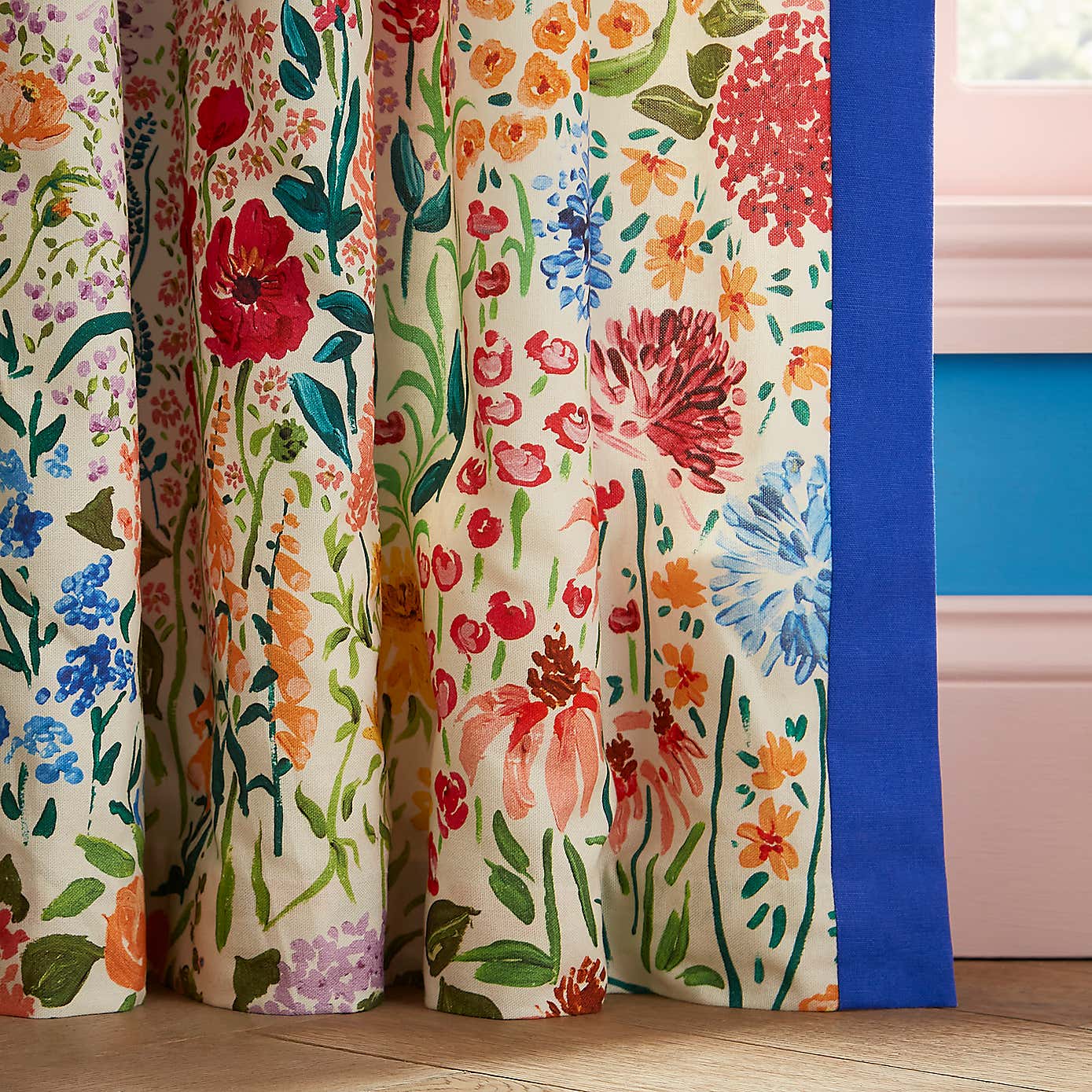 Sophie Robinson Sunshine Flower Pencil Pleat Single Curtain