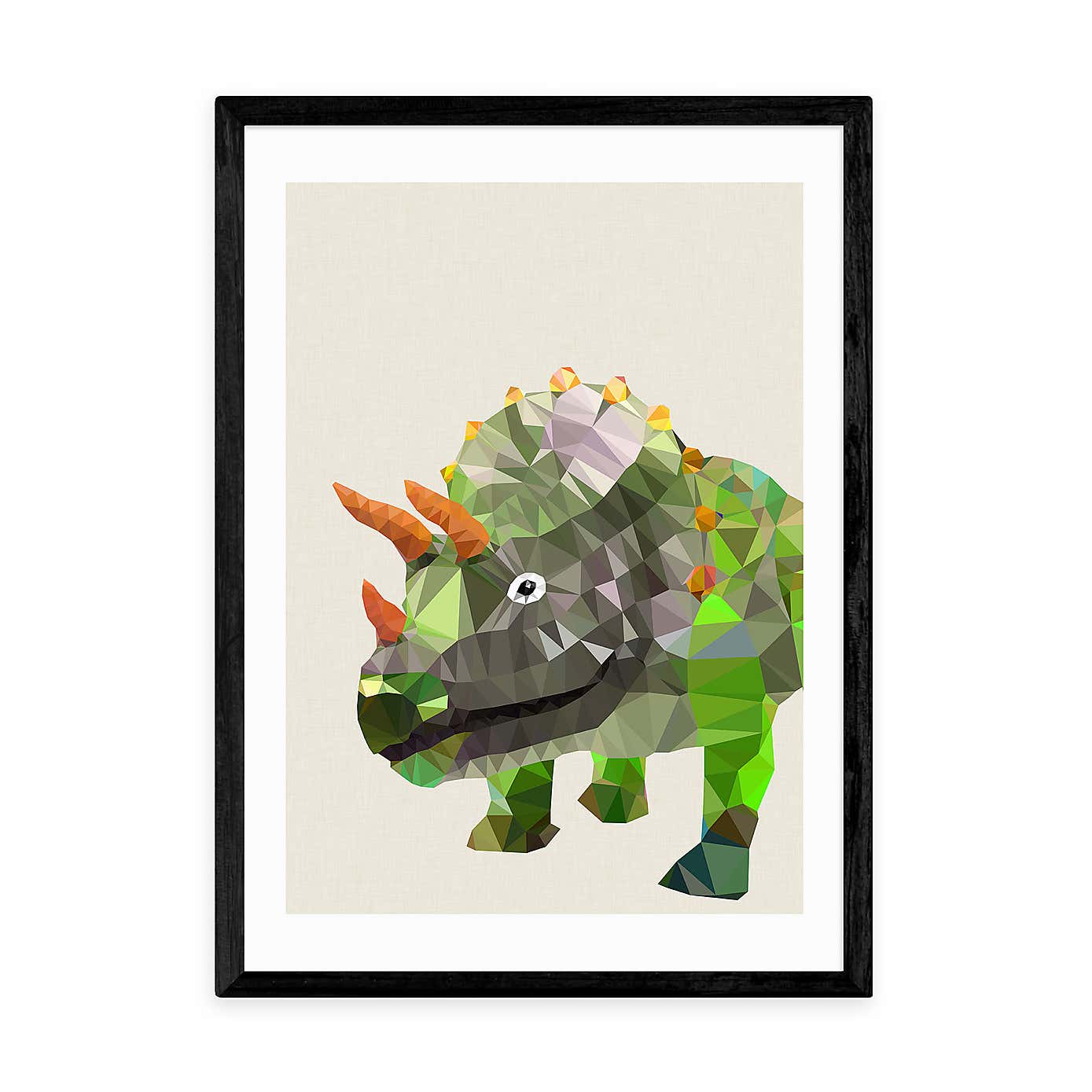 East End Prints Triceratops Print