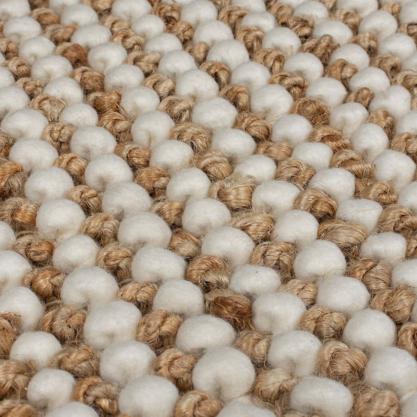 Jute Bobble Textured Chunky Rug