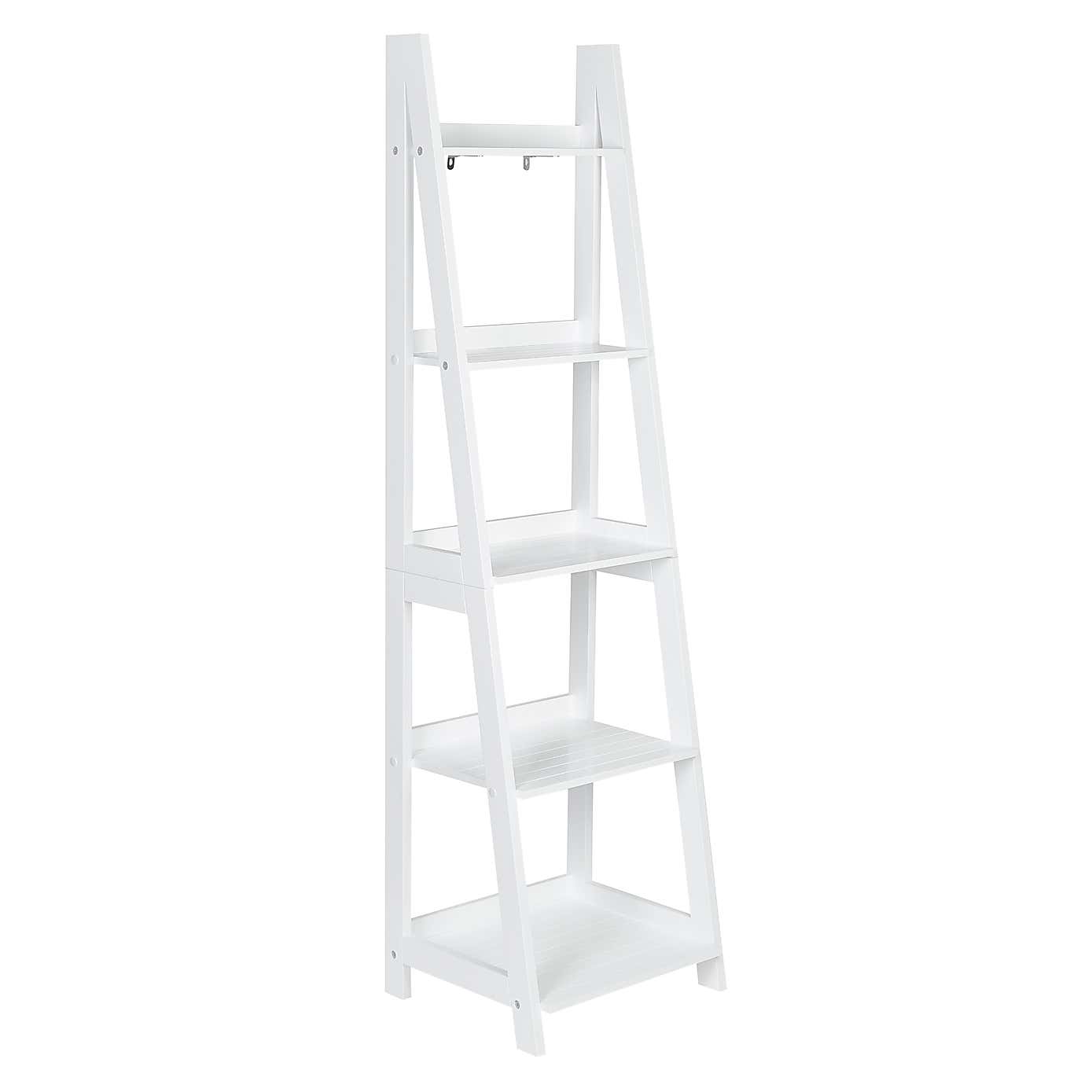 Nautical White Ladder Shelves