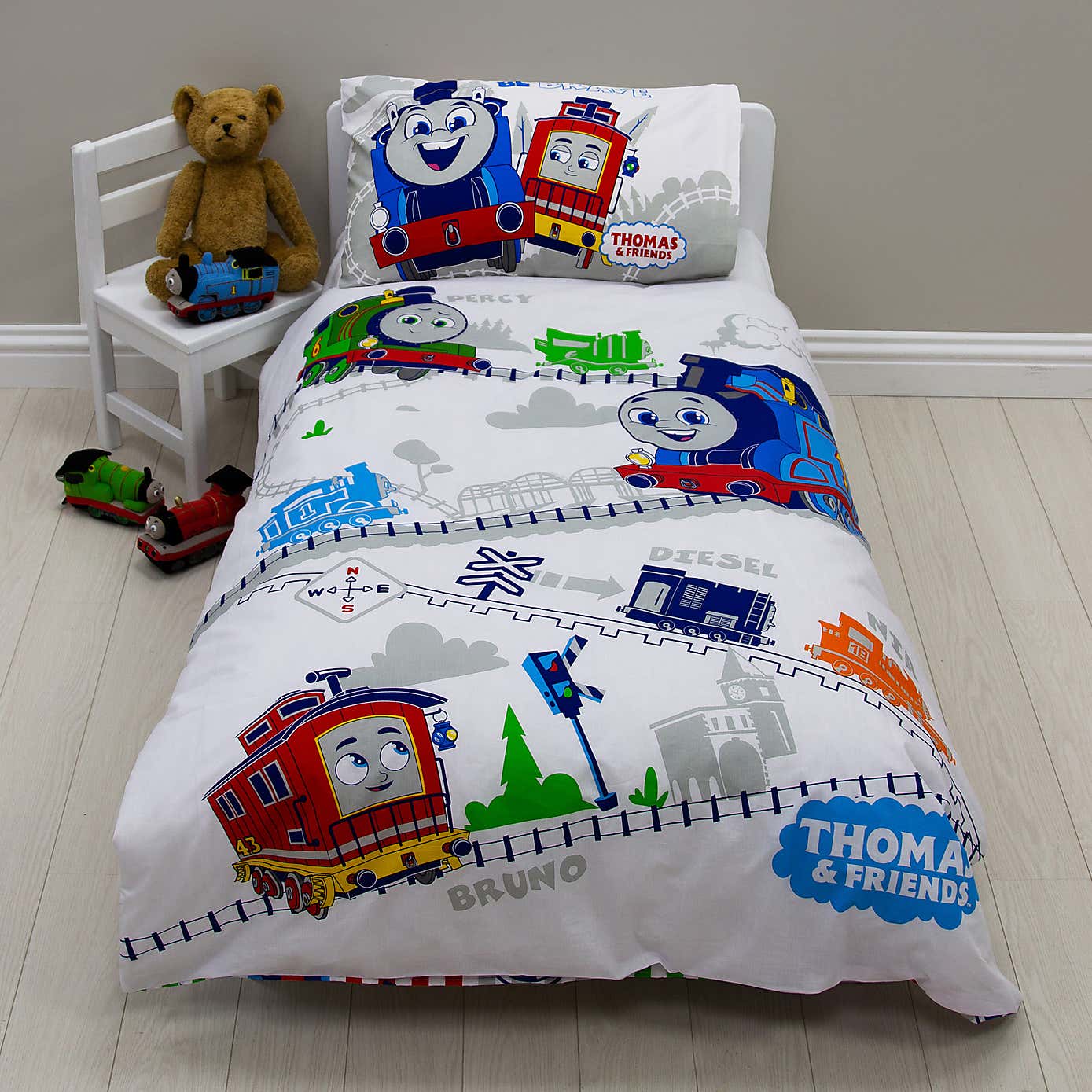 Thomas All Aboard Toddler Duvet Cover and Pillowcase Set