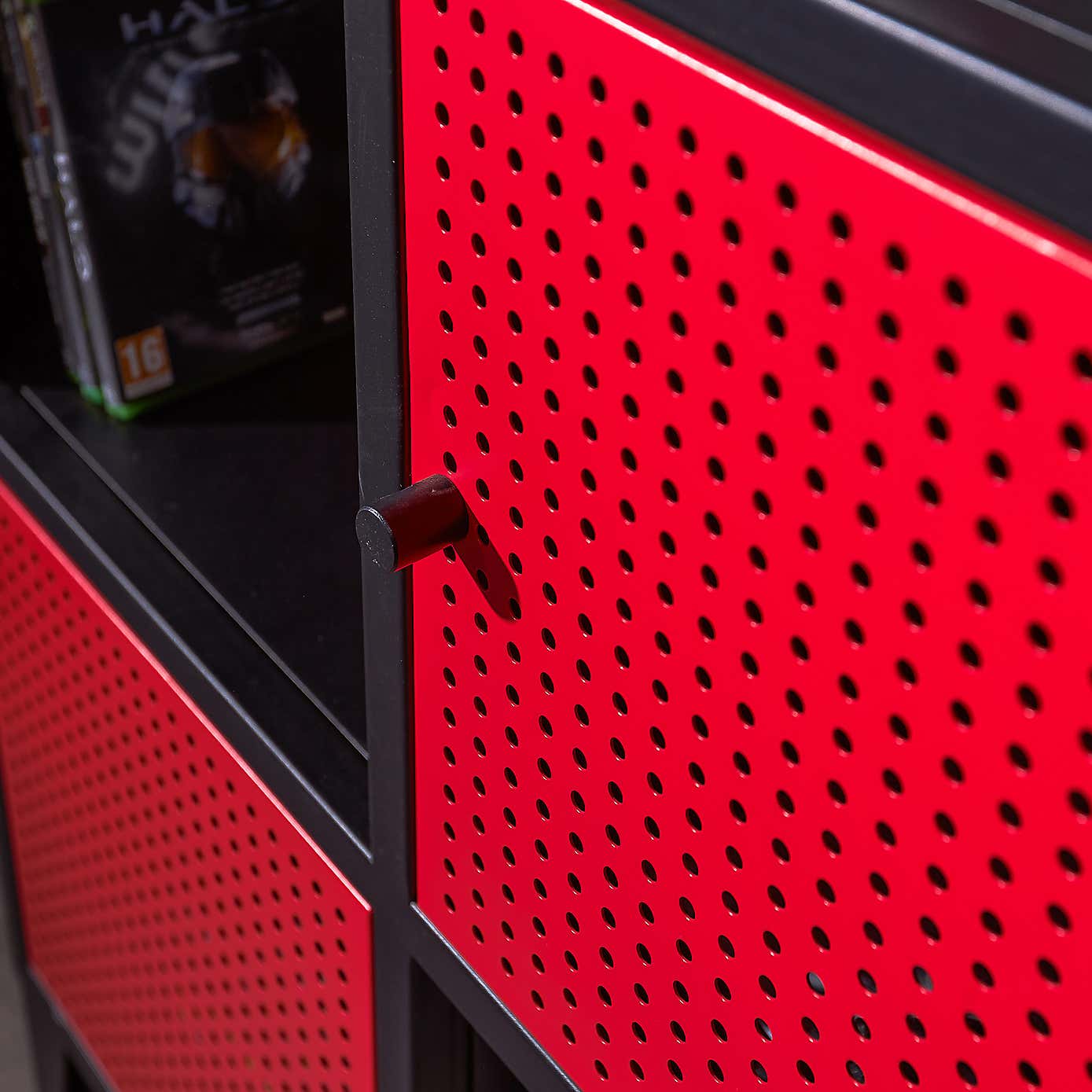 X Rocker MESH TEK Wide Shelf Cabinet with 6 Cube Storage