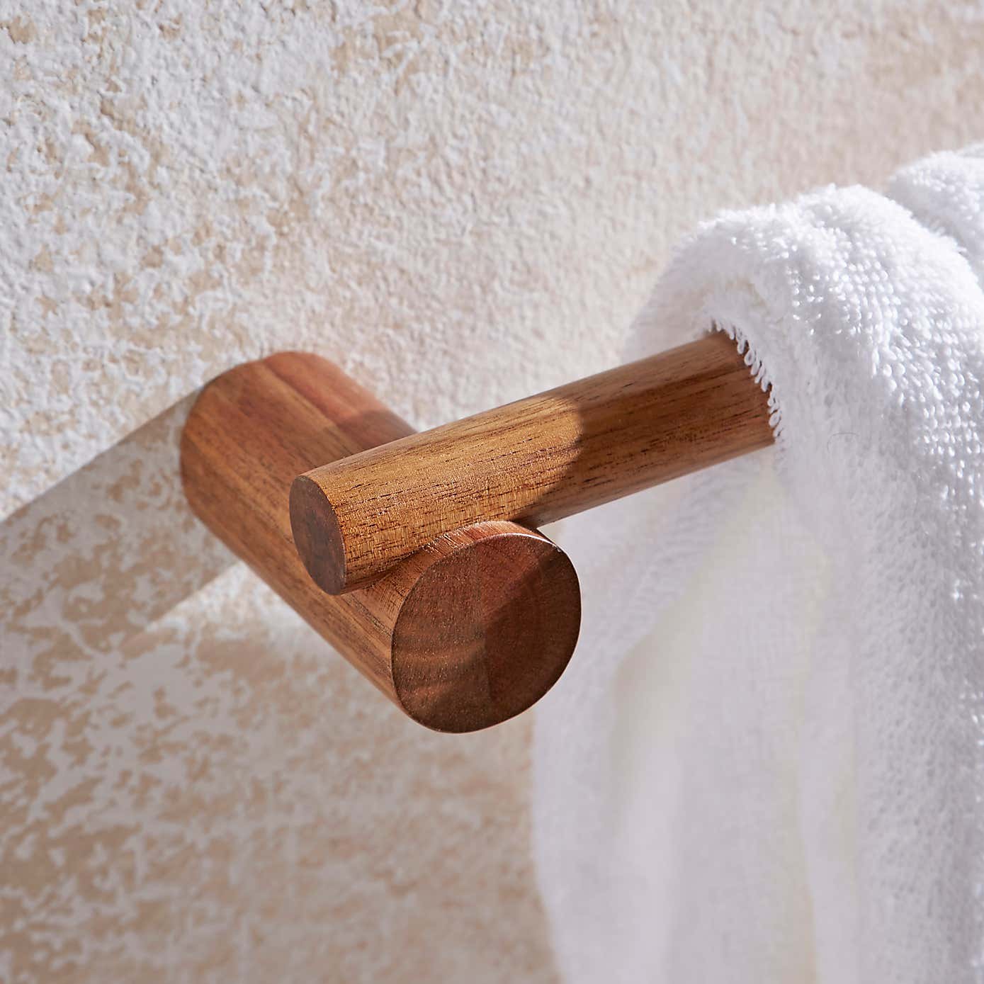 Acacia Wood Short Towel Rail