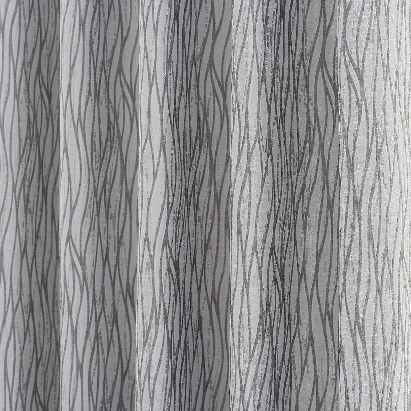 Linear Waves Eyelet Curtains