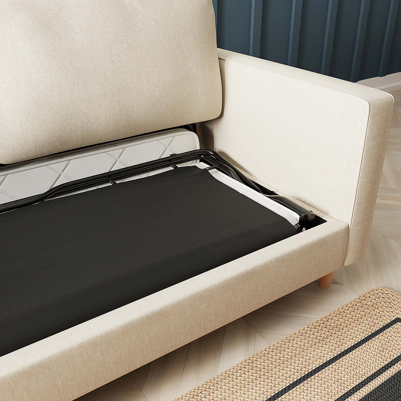 Zoe Luna 3 Seater Double Sofa Bed