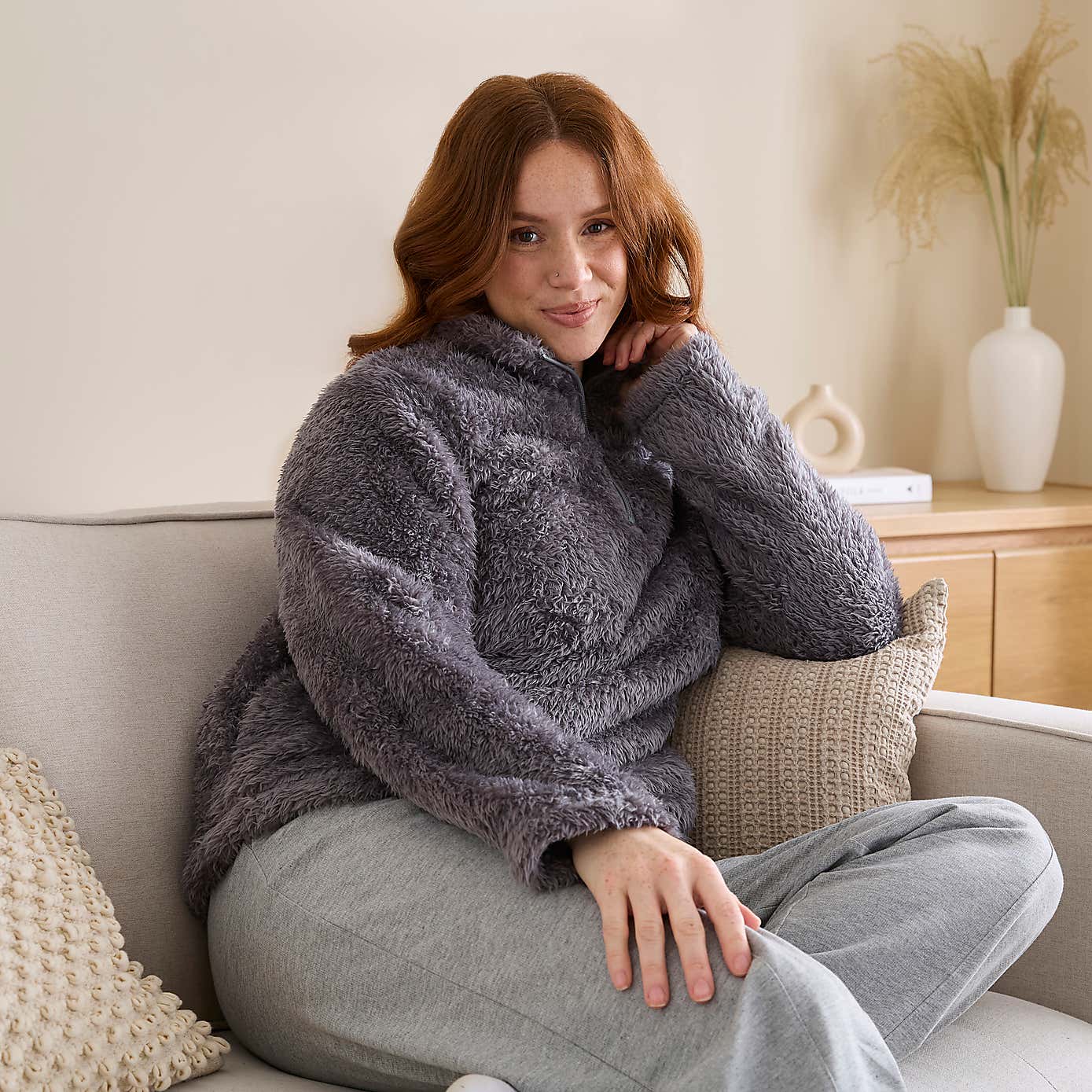 Teddy Half Zip Hoodie