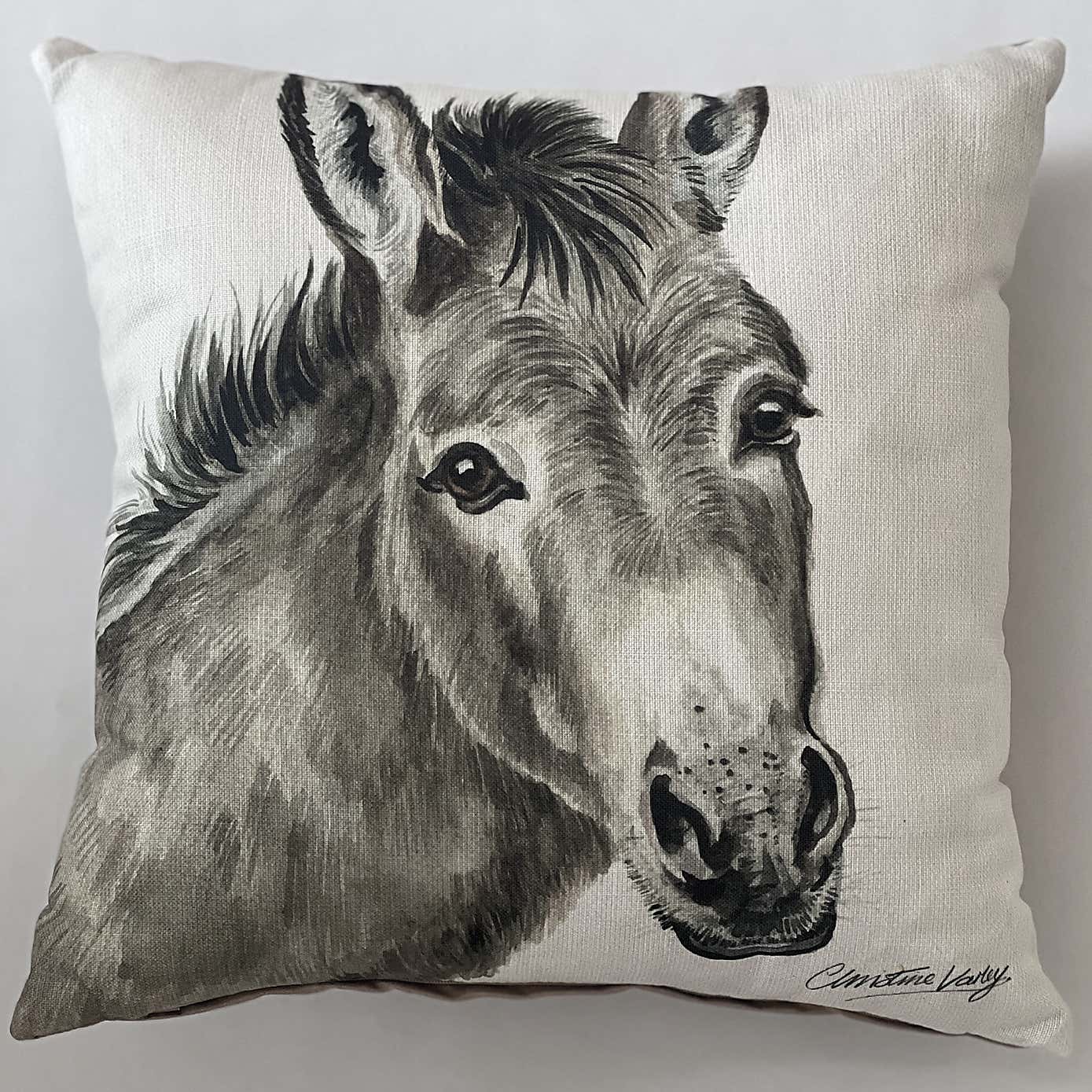 Christine Varley Donkey Square Cushion