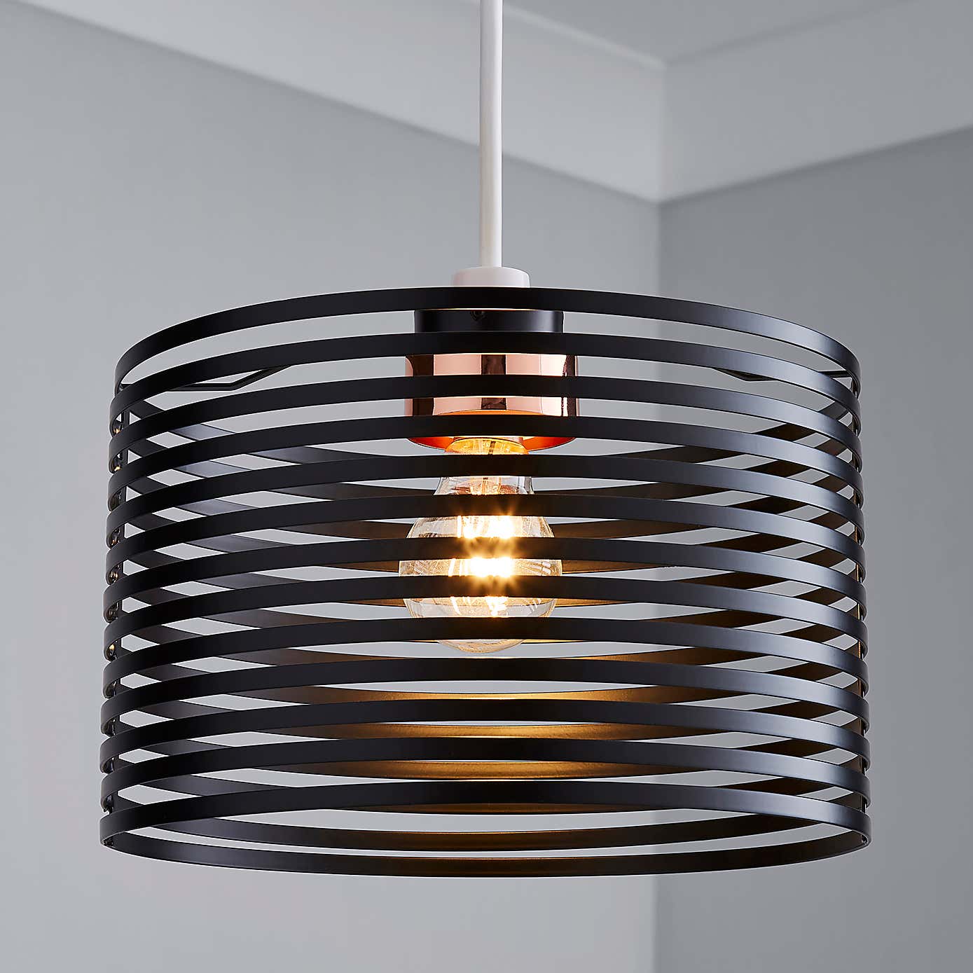 Kiel Black Easy Fit Pendant Shade