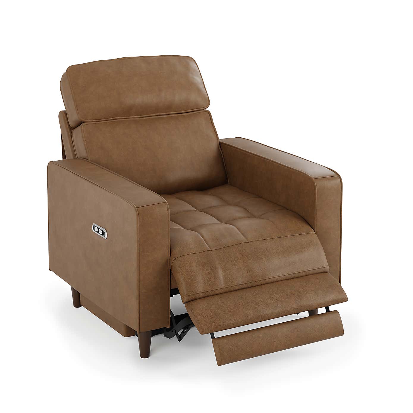 Zoe Faux Leather Power Recliner Armchair, Mocha
