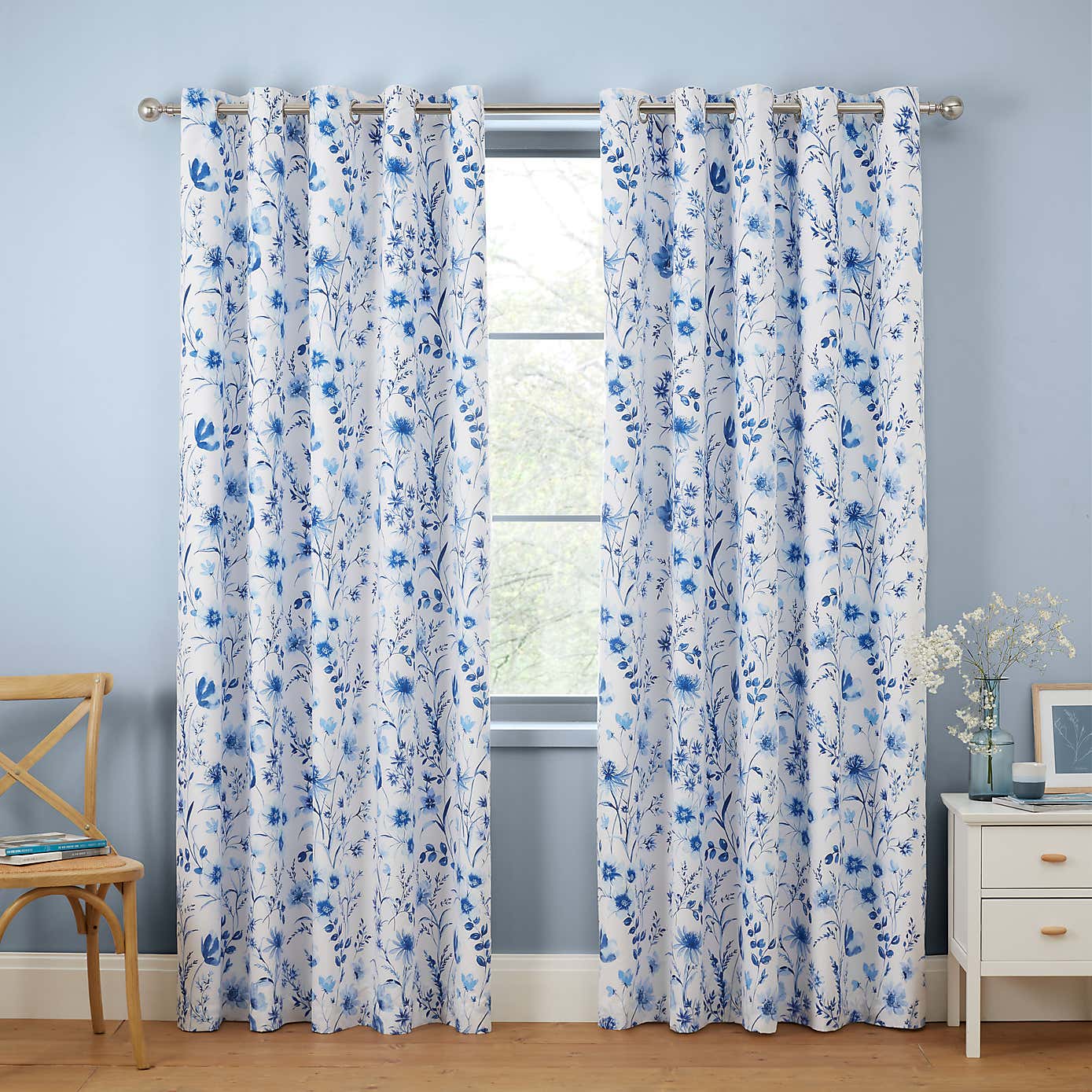Foxley Ditsy Blackout Eyelet Curtains