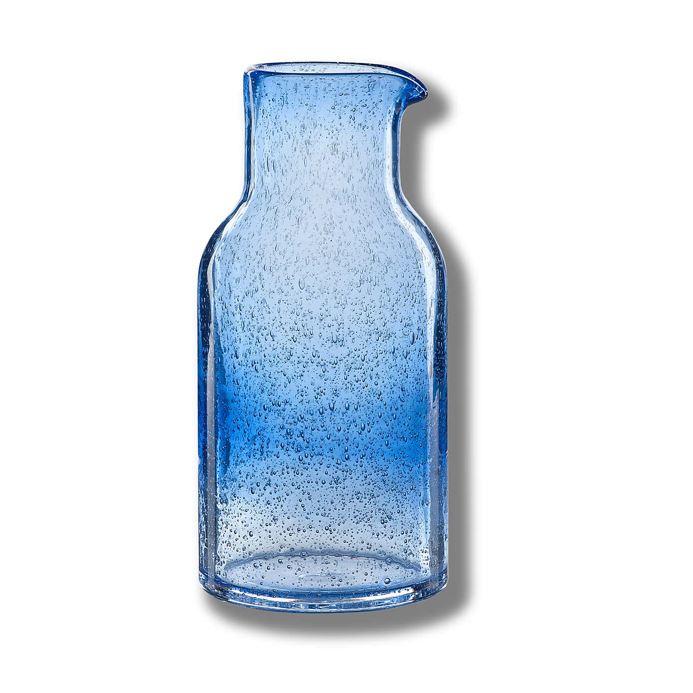 Sur La Table Colour Me Happy Handmade Blue Glass Carafe