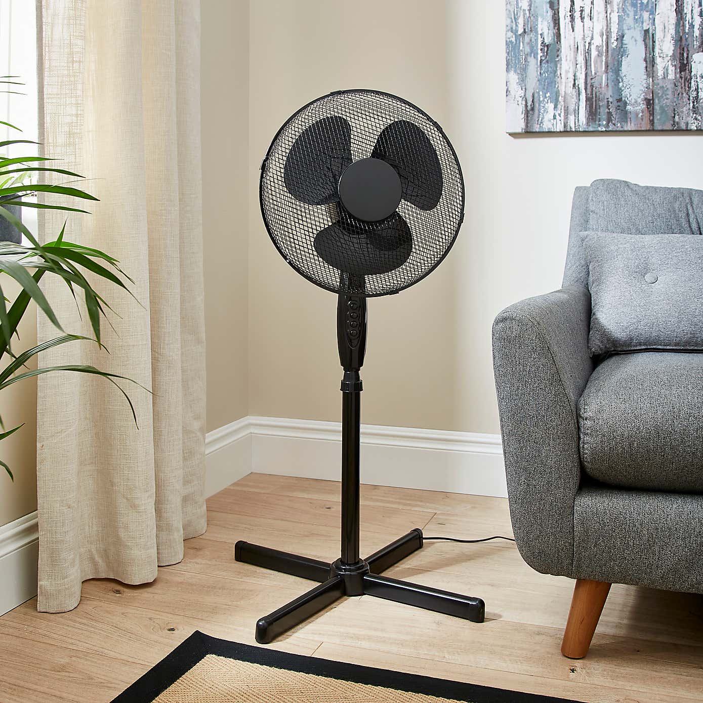 16inch Pedestal Fan Black