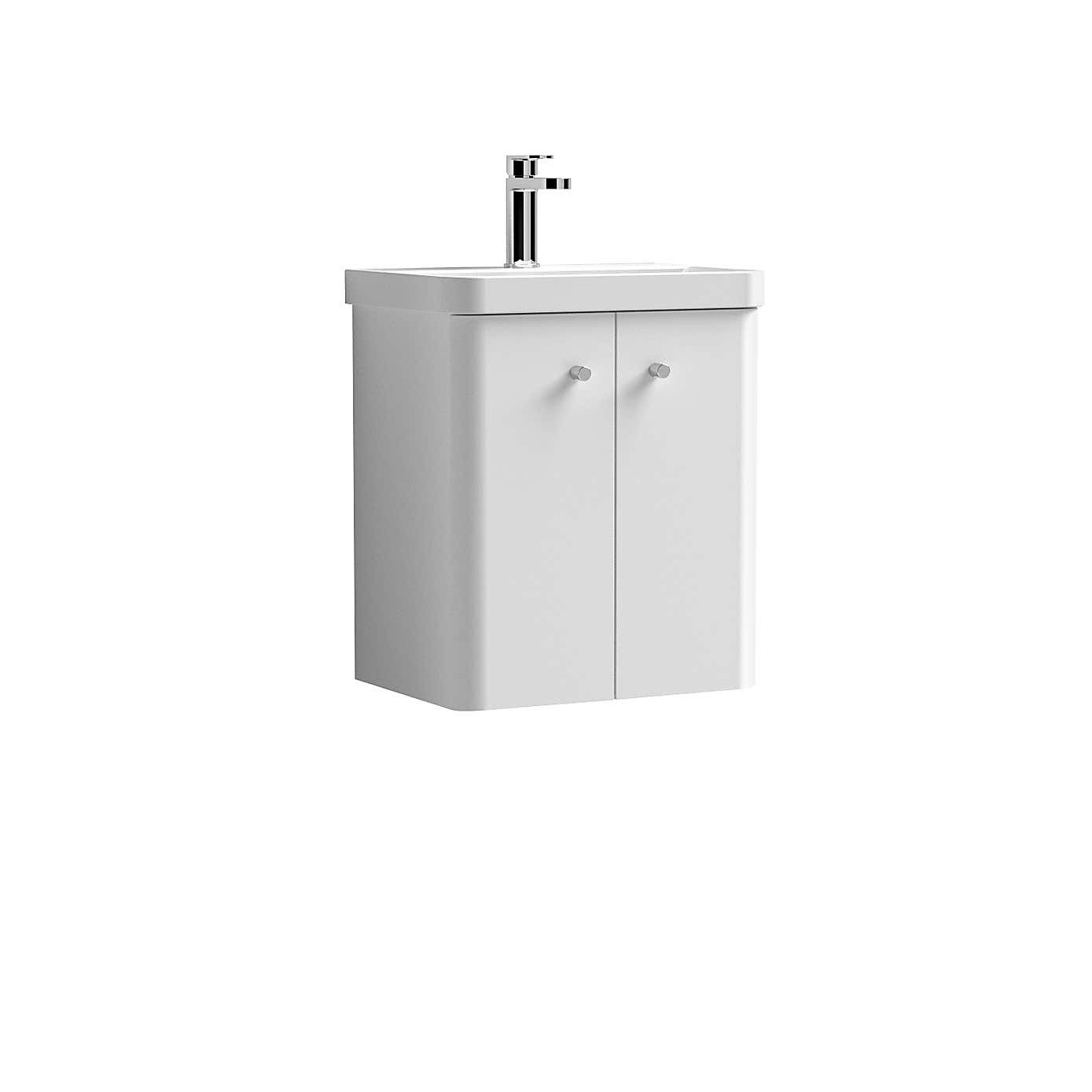 Core Wall Mounted 2 Door Vanity Unit with Basin