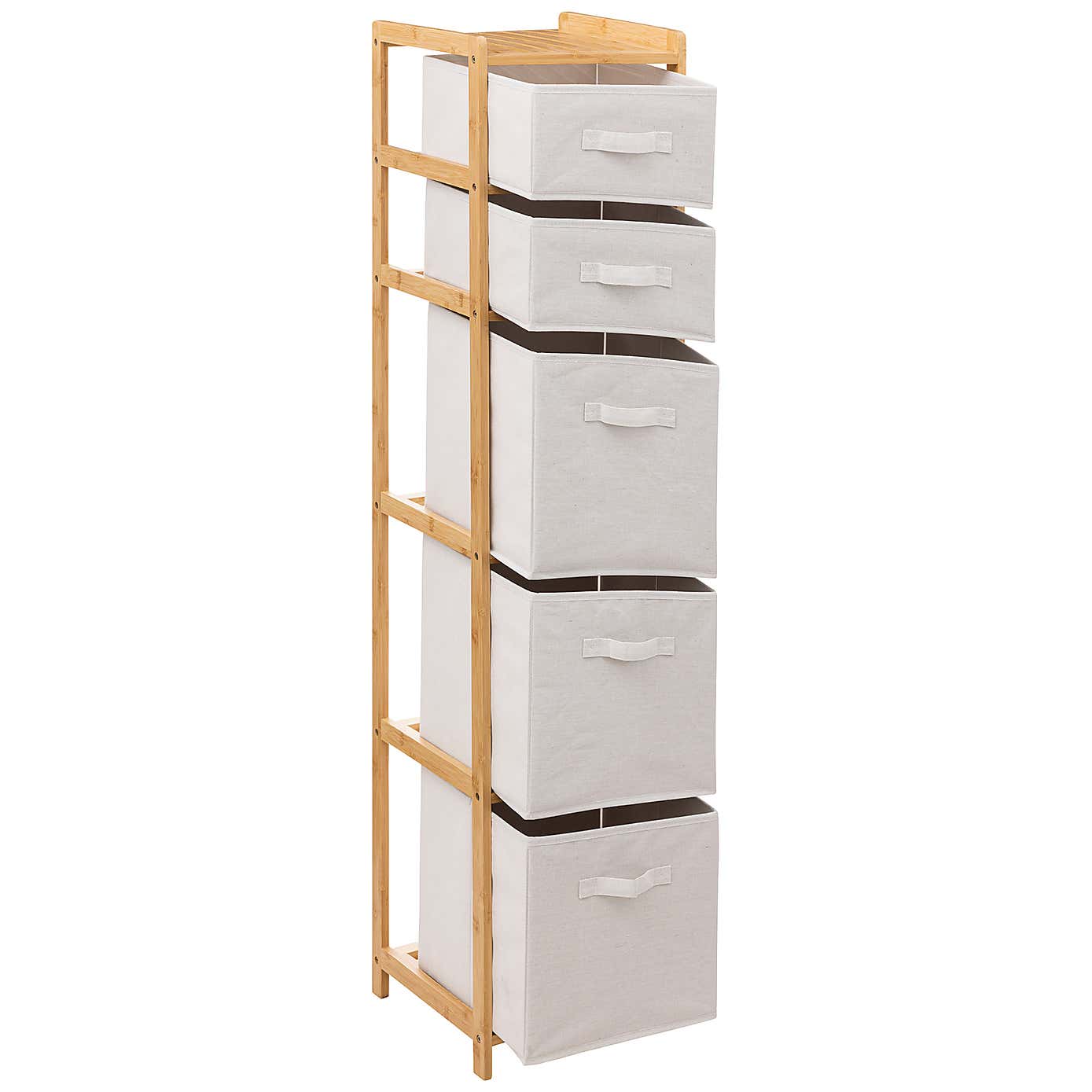 Tidy White 5 Box Storage Unit