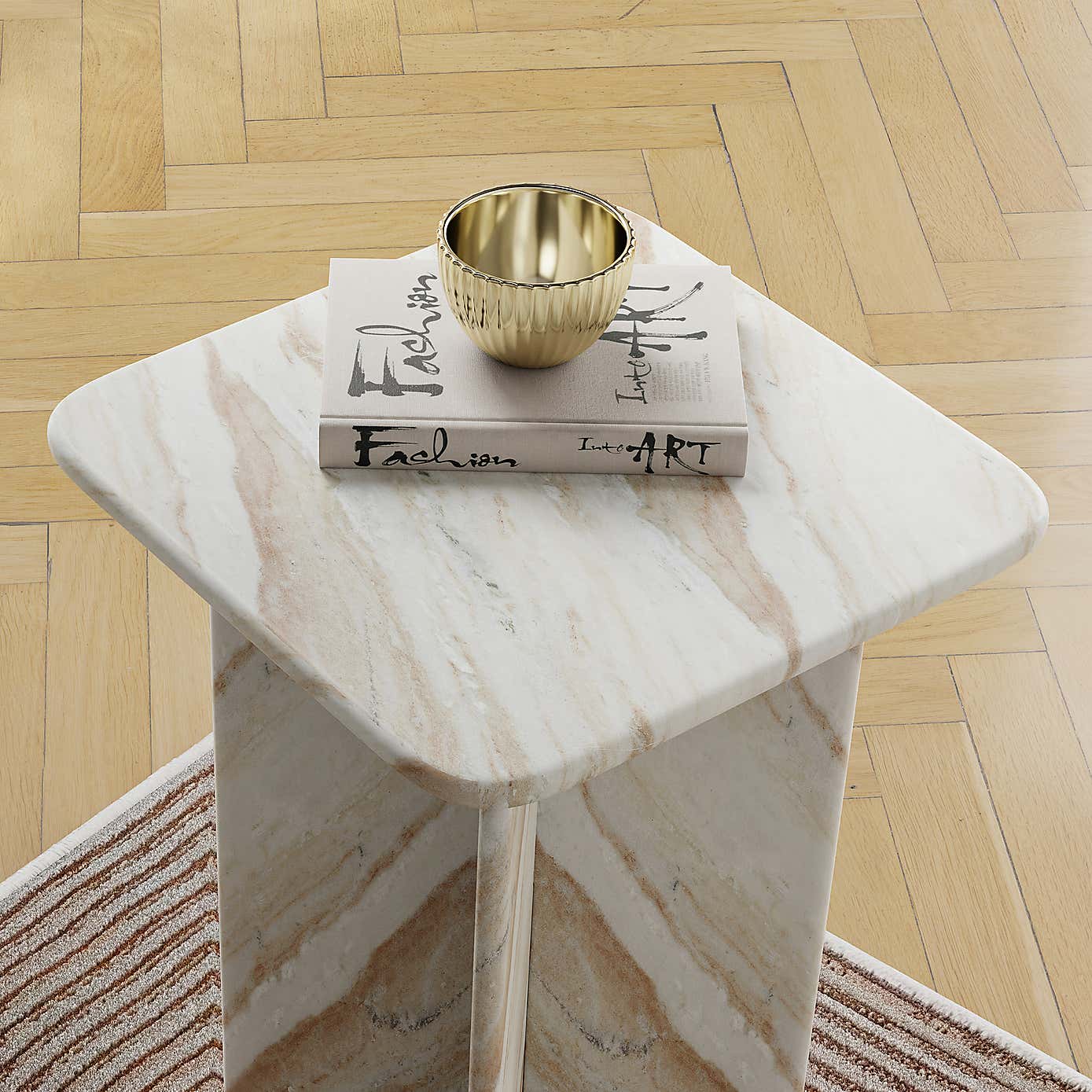 Lana Marble Tall Side Table