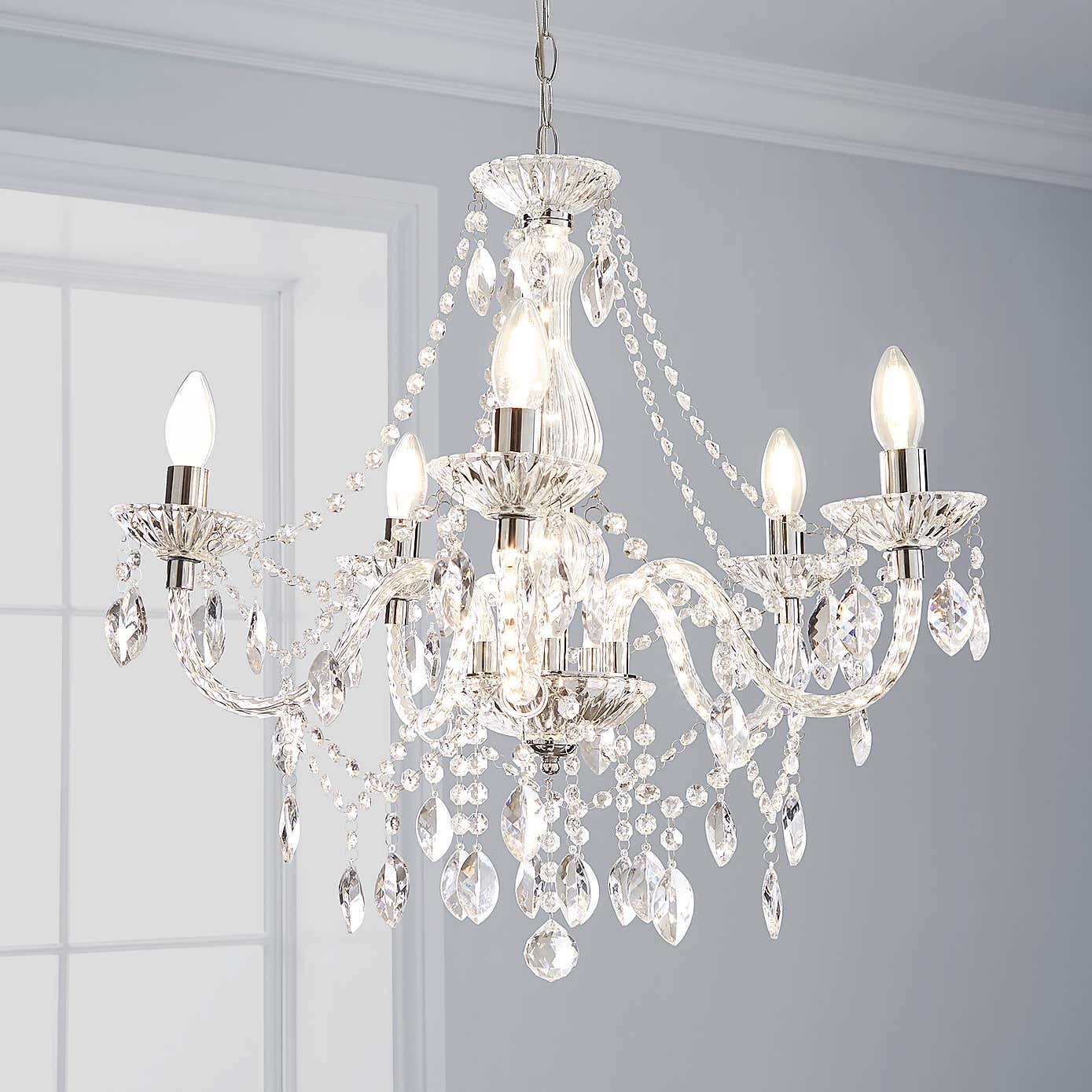 Marie Therese 5 Light Integrated LED Chrome Chandelier