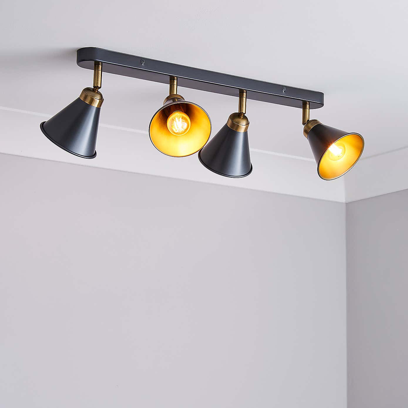 Logan 4 Light Grey Spotlight Bar