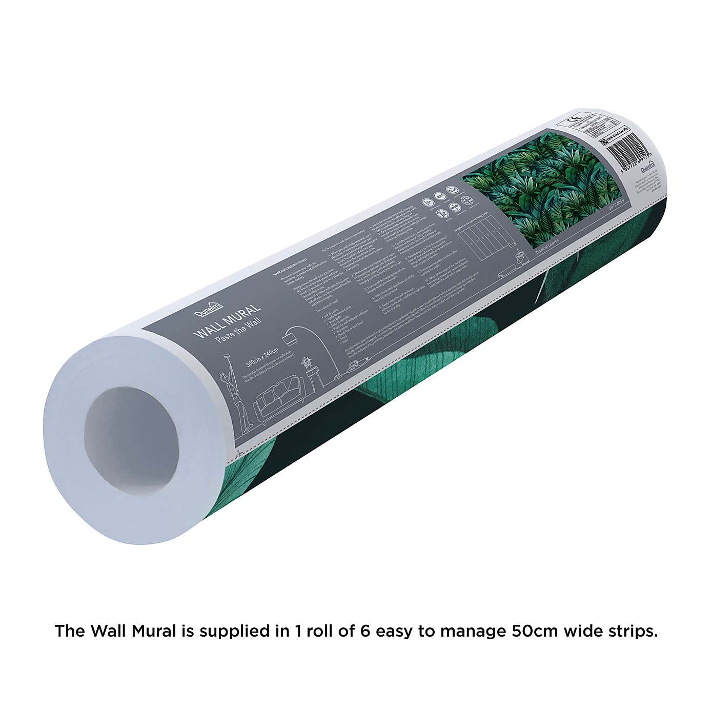 Tropical Leaves Green Mural