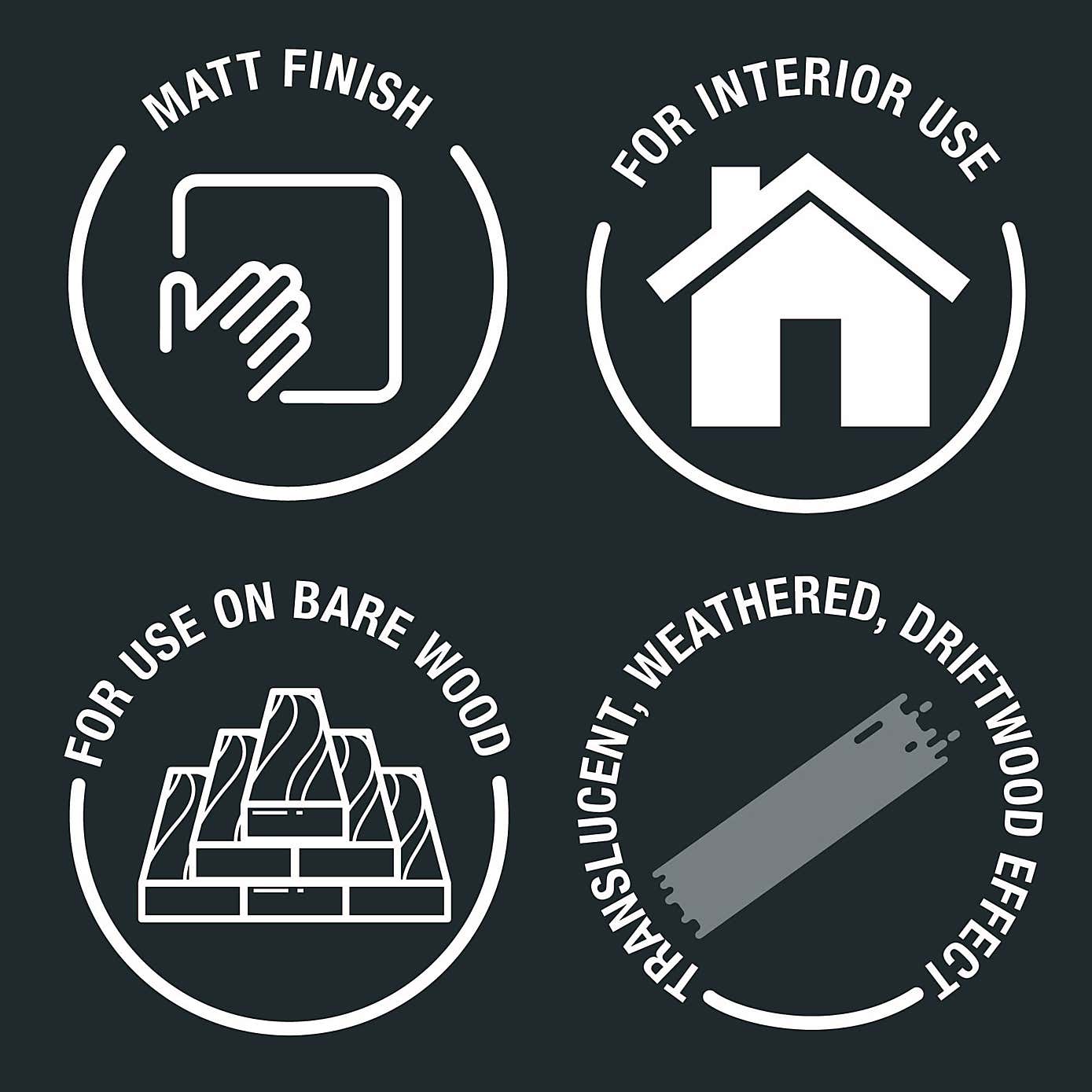 Rust-Oleum Ash Grey Matt Weathered Wood Paint 750ml