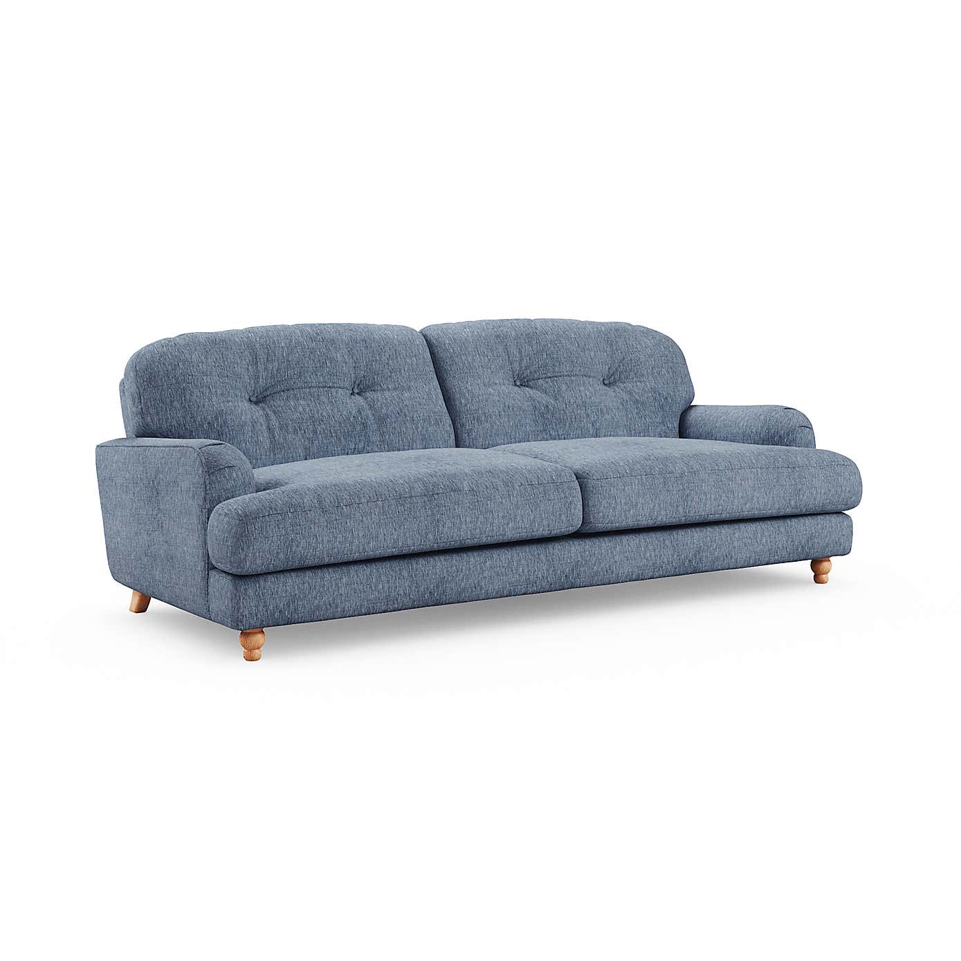 Martha Slub Faux Linen 4 Seater Sofa