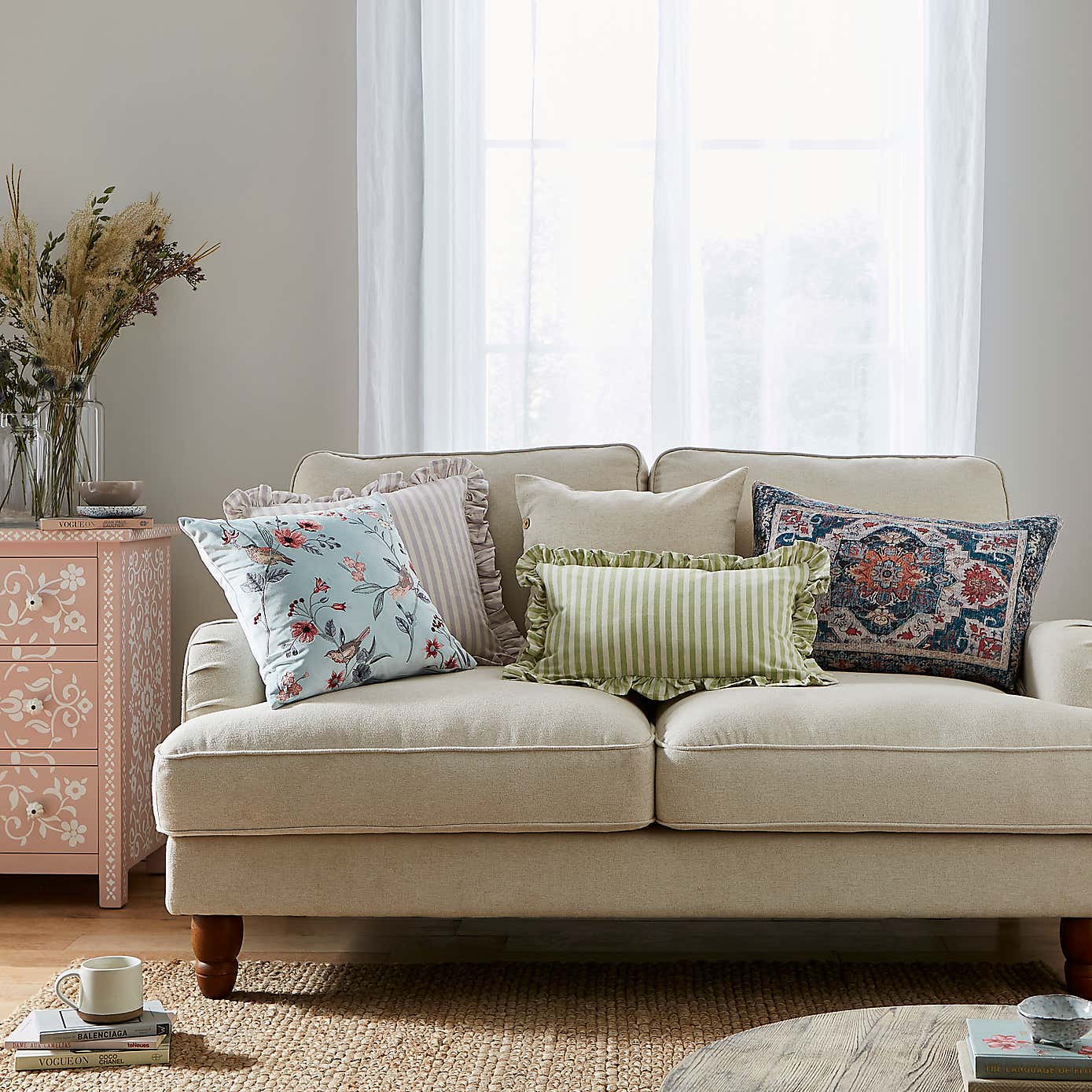 Pride & Joy Linford Frill Lilac Cushion