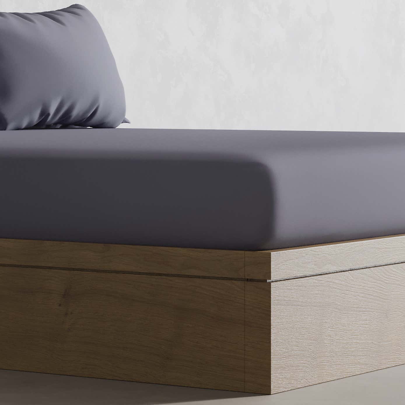 Panda Bamboo Urban Grey Fitted Sheet