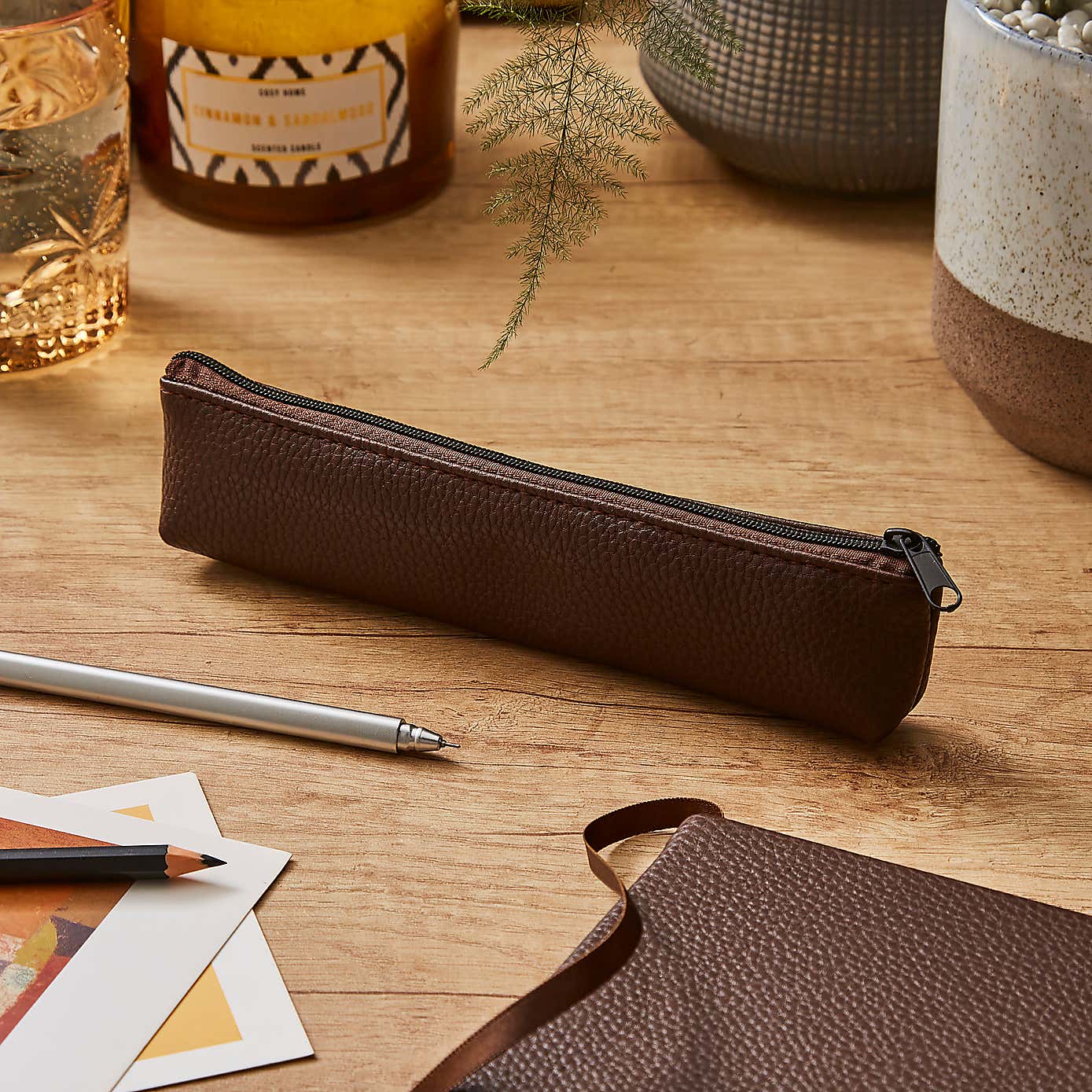 Waters Noble Premium Faux Leather Pencil Case