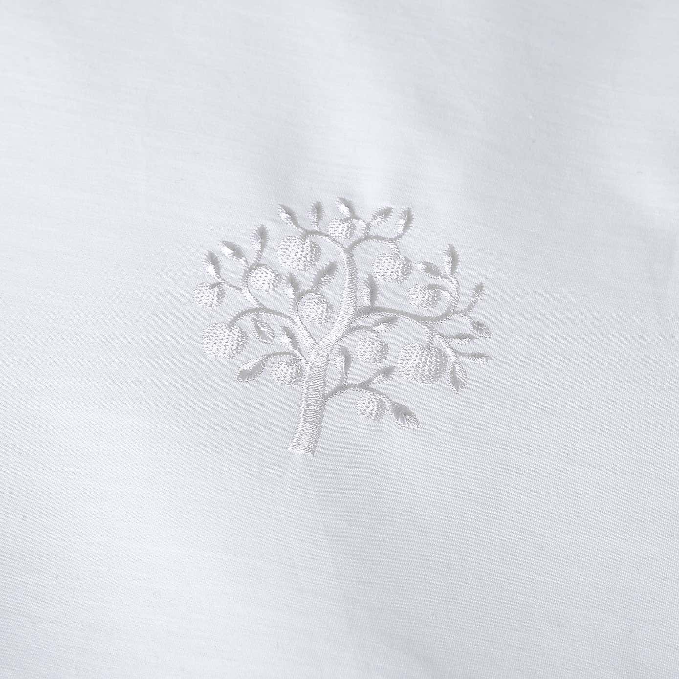 Appletree Boutique Embroidered Tree 200 Thread Count Cotton Duvet Cover and Pillowcase Set