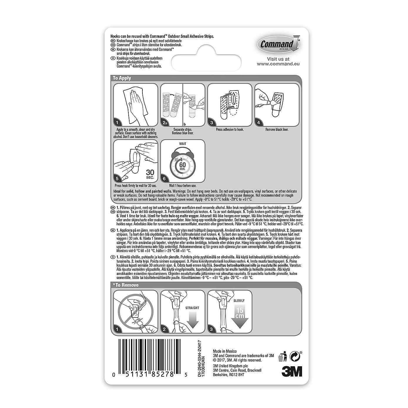 Command Outdoor Mini Hooks