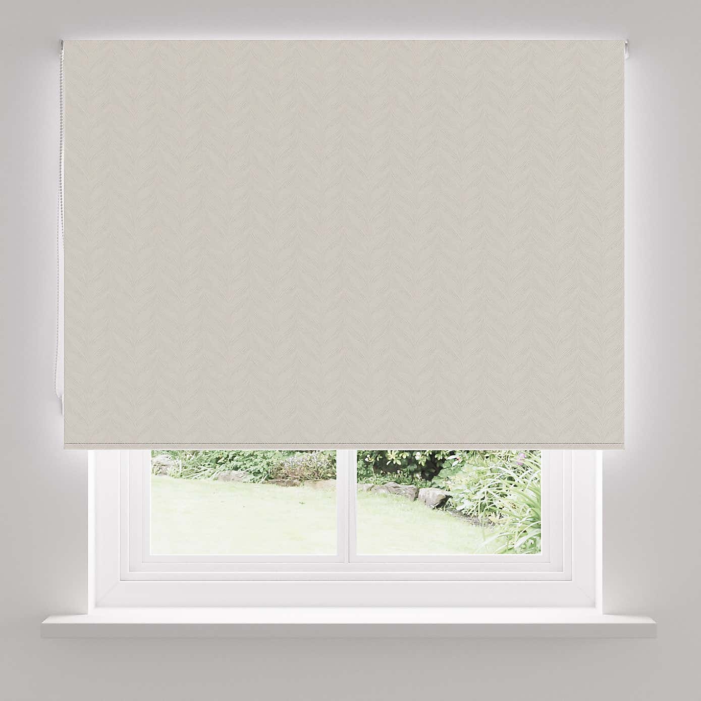 Luxe Feather Silver Blackout Roller Blind