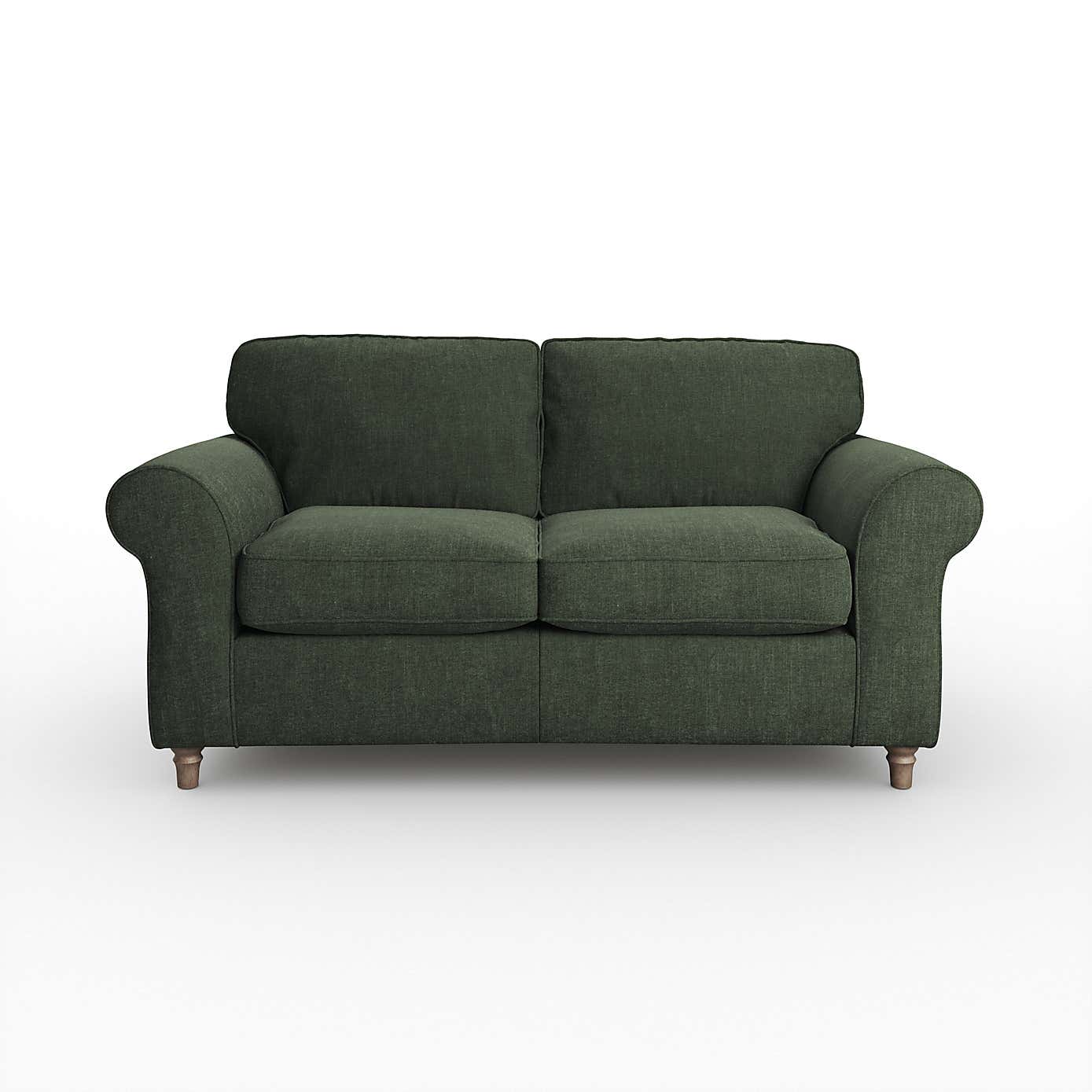 Flori 2 Seater Sofa, Tonal Plush Chenille