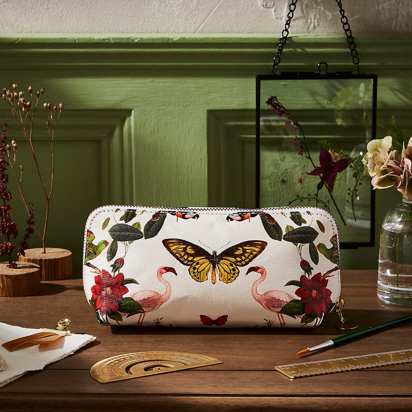 Recycled Leather Kaleidoscope Pencil Case