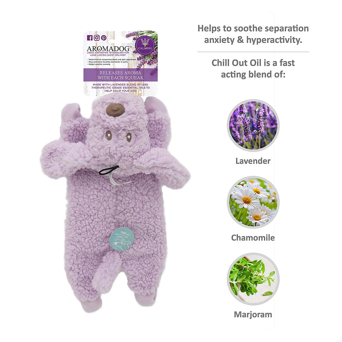 Aromadog Calm Fleece Laying Down Dog