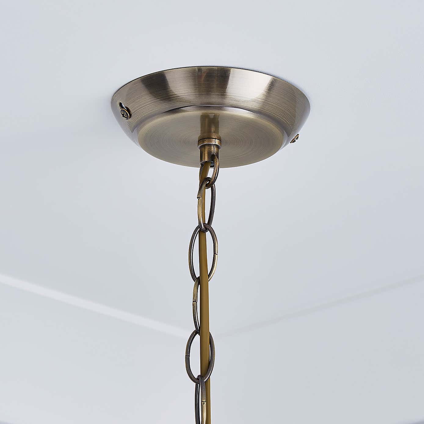 Knightsbridge Crystal Antique Brass Chandelier