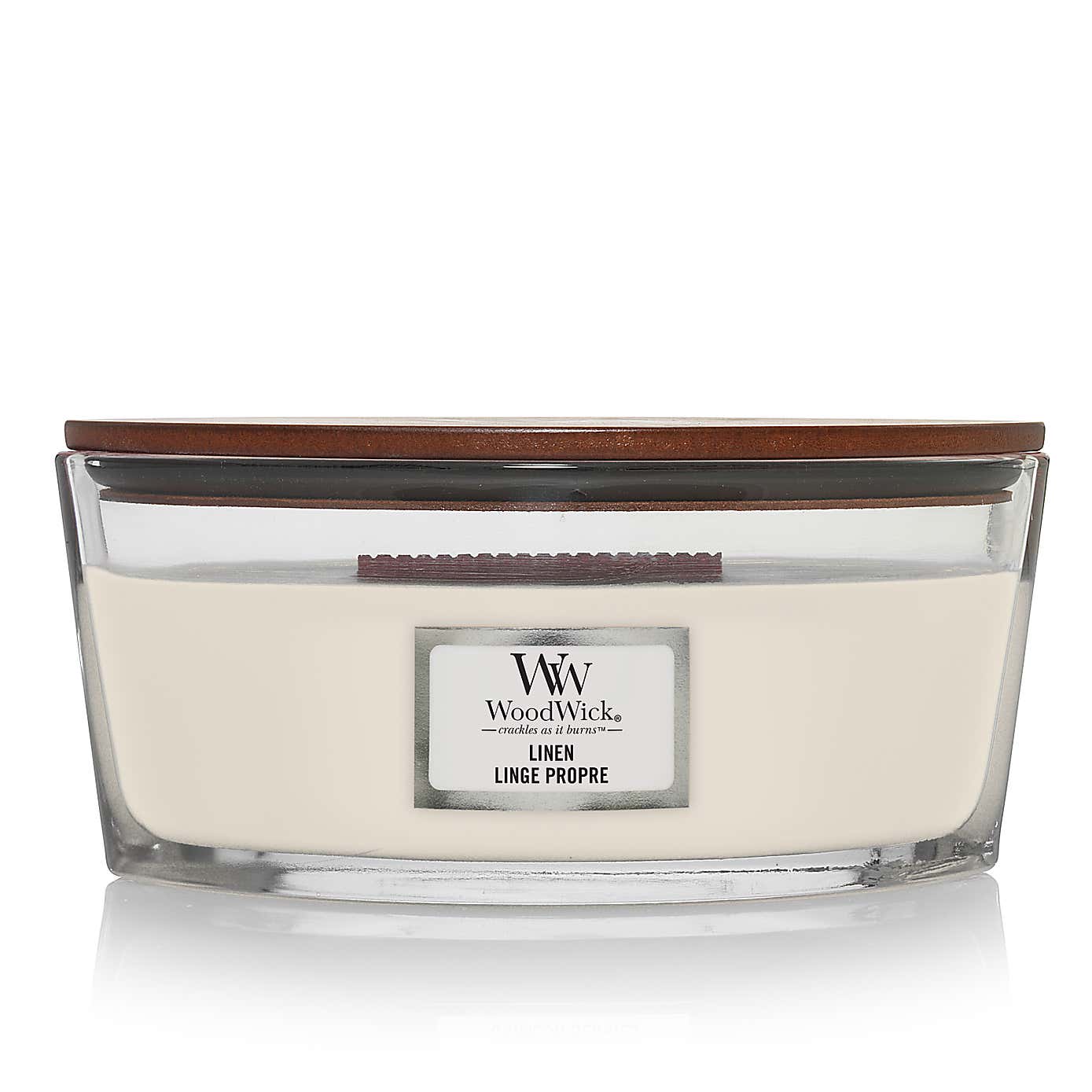 Woodwick Linen Ellipse Candle