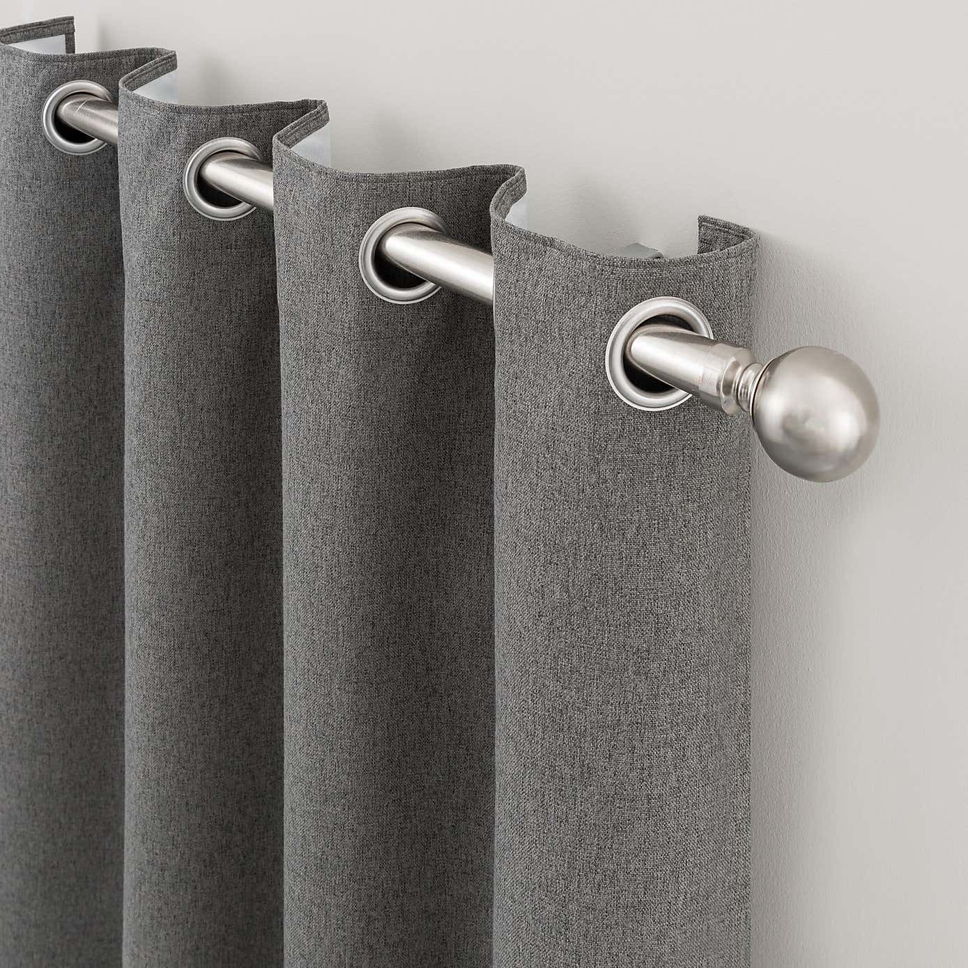 Luna Brushed Ultra Blackout Eyelet Curtains